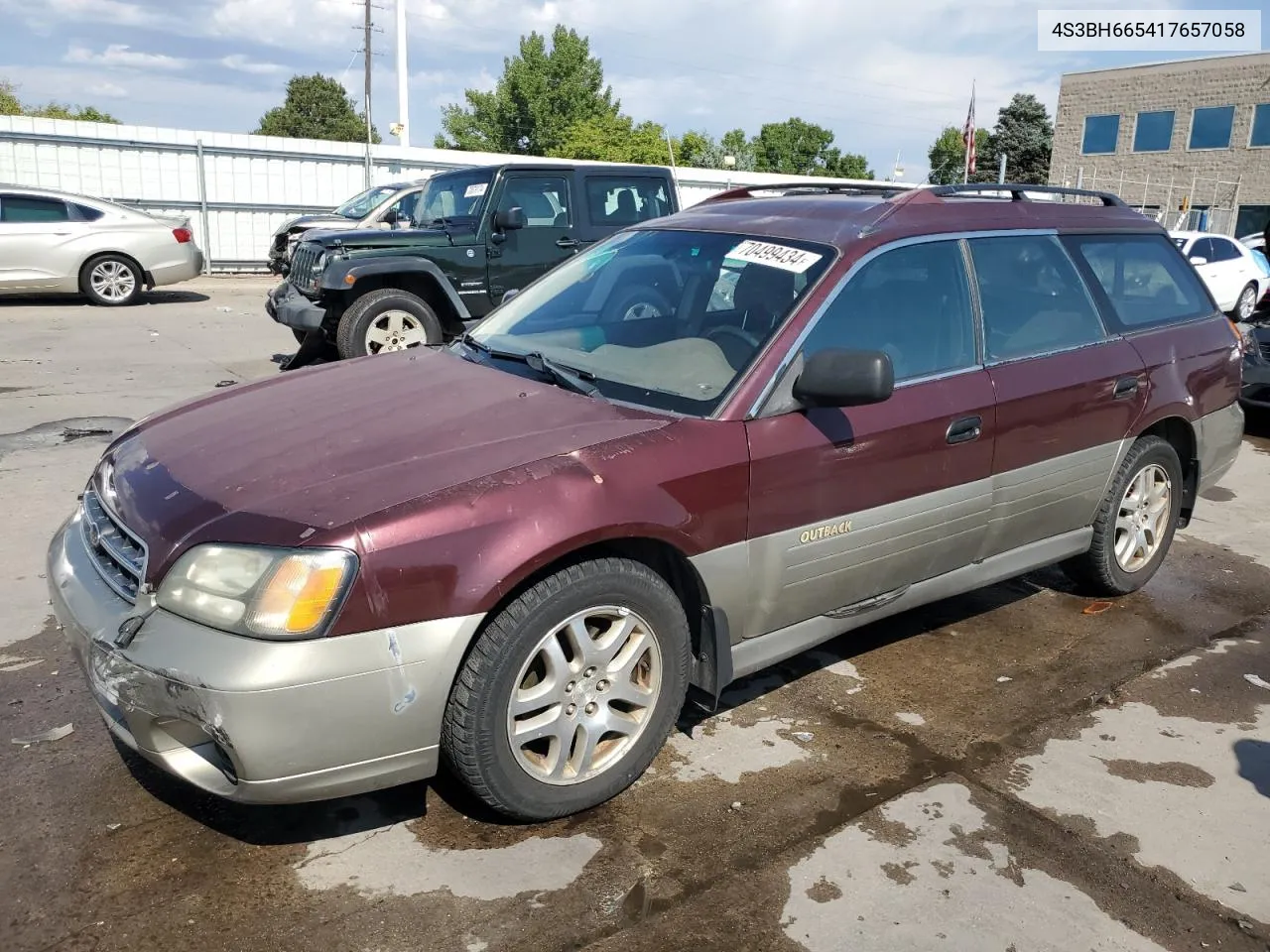 2001 Subaru Legacy Outback VIN: 4S3BH665417657058 Lot: 70499434