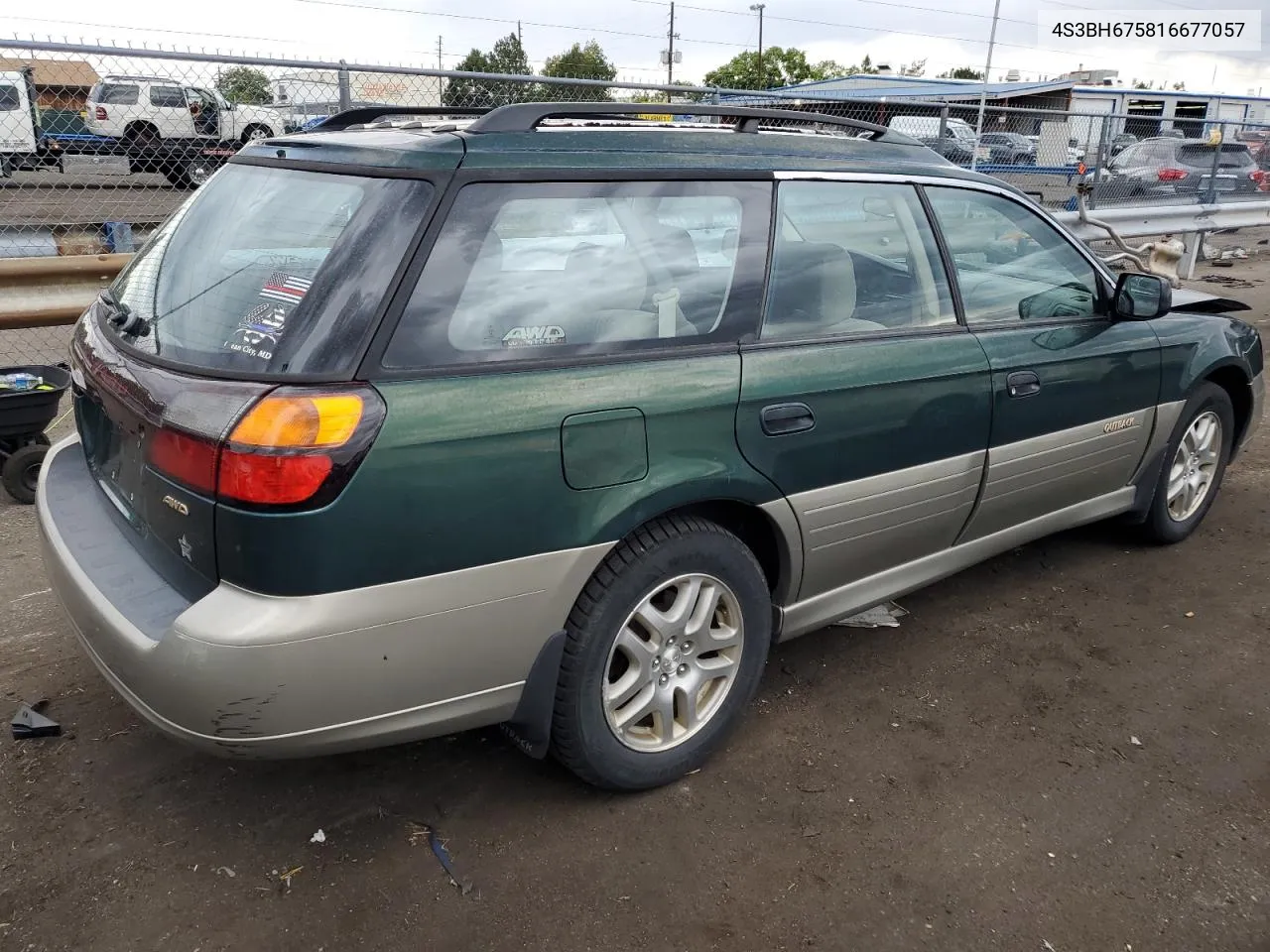 2001 Subaru Legacy Outback Awp VIN: 4S3BH675816677057 Lot: 71942774