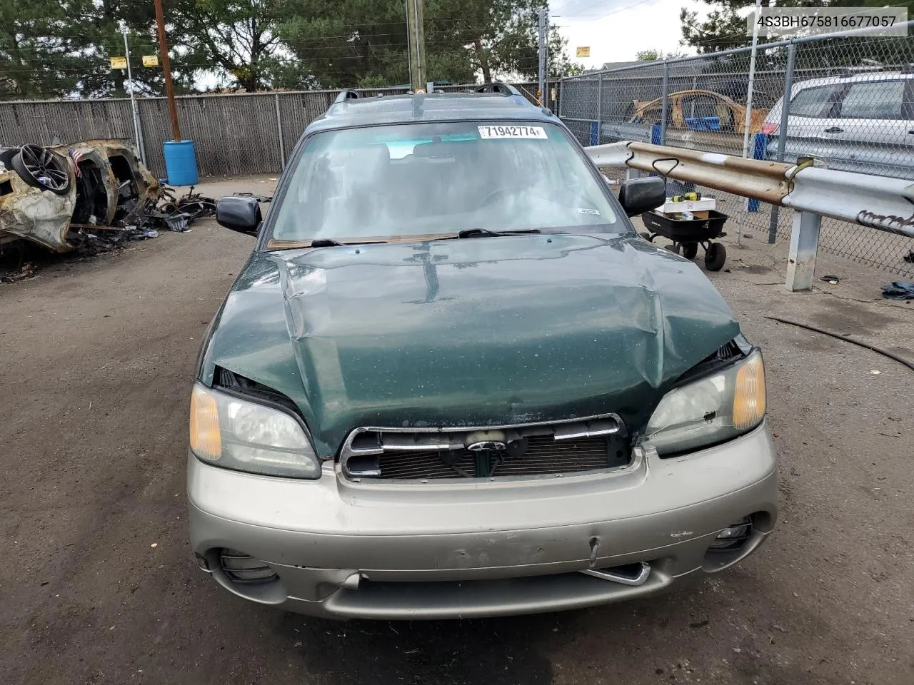 2001 Subaru Legacy Outback Awp VIN: 4S3BH675816677057 Lot: 71942774