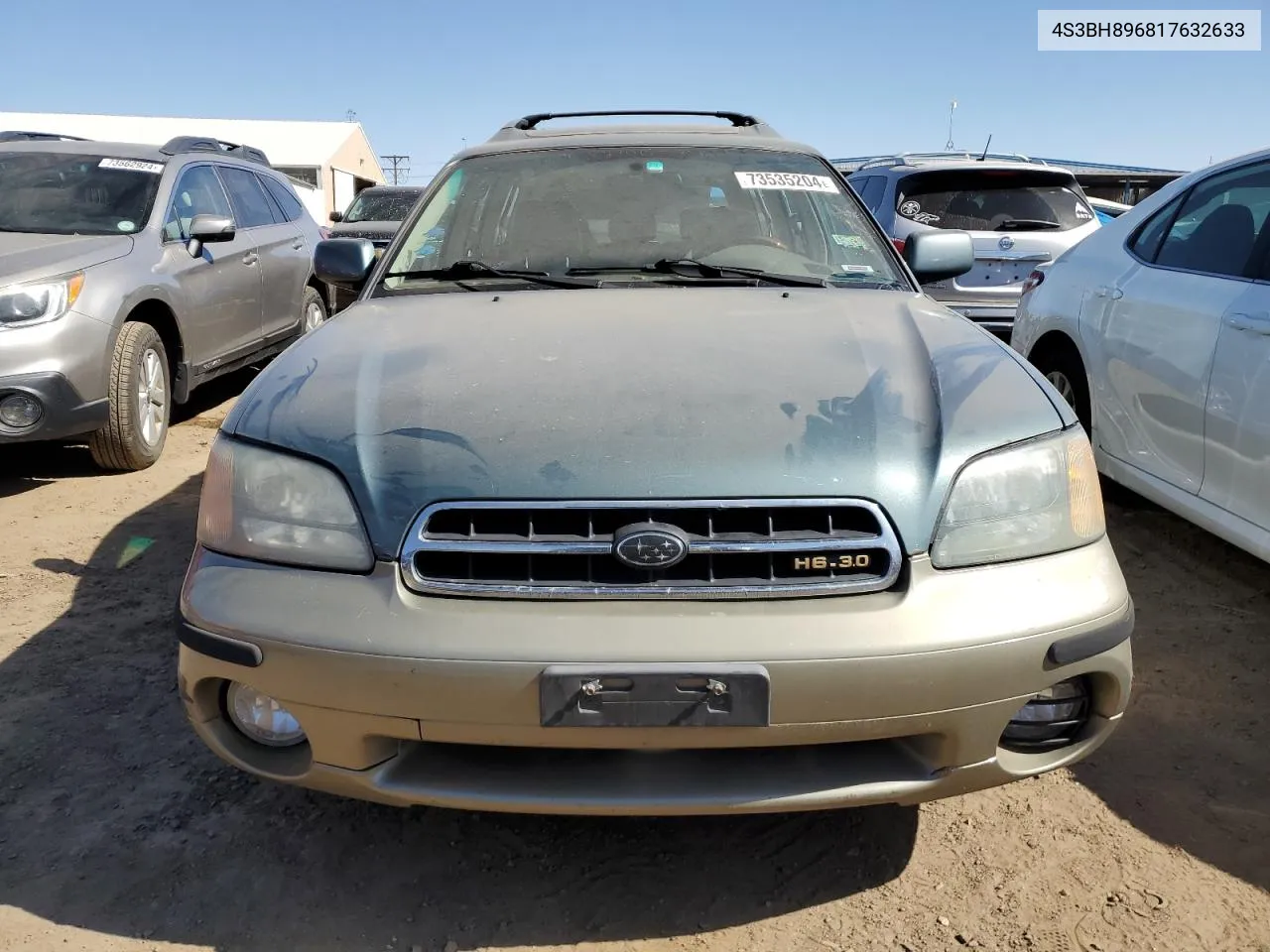 2001 Subaru Legacy Outback H6 3.0 Vdc VIN: 4S3BH896817632633 Lot: 73535204