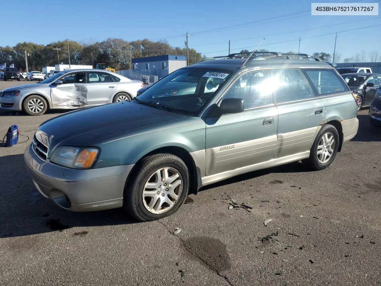 2001 Subaru Legacy Outback Awp VIN: 4S3BH675217617267 Lot: 75948014