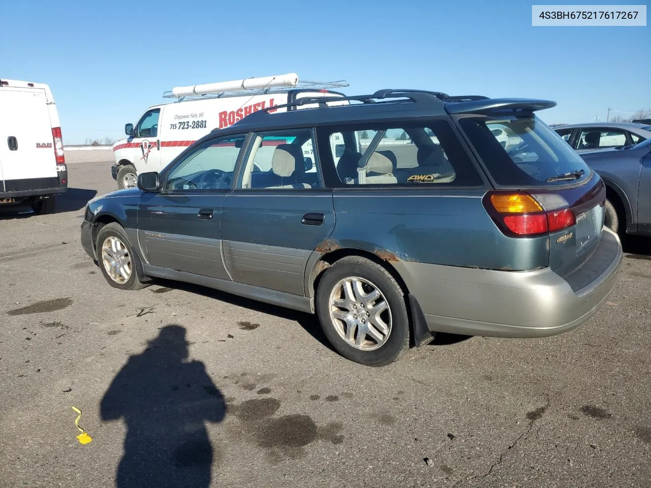 2001 Subaru Legacy Outback Awp VIN: 4S3BH675217617267 Lot: 75948014