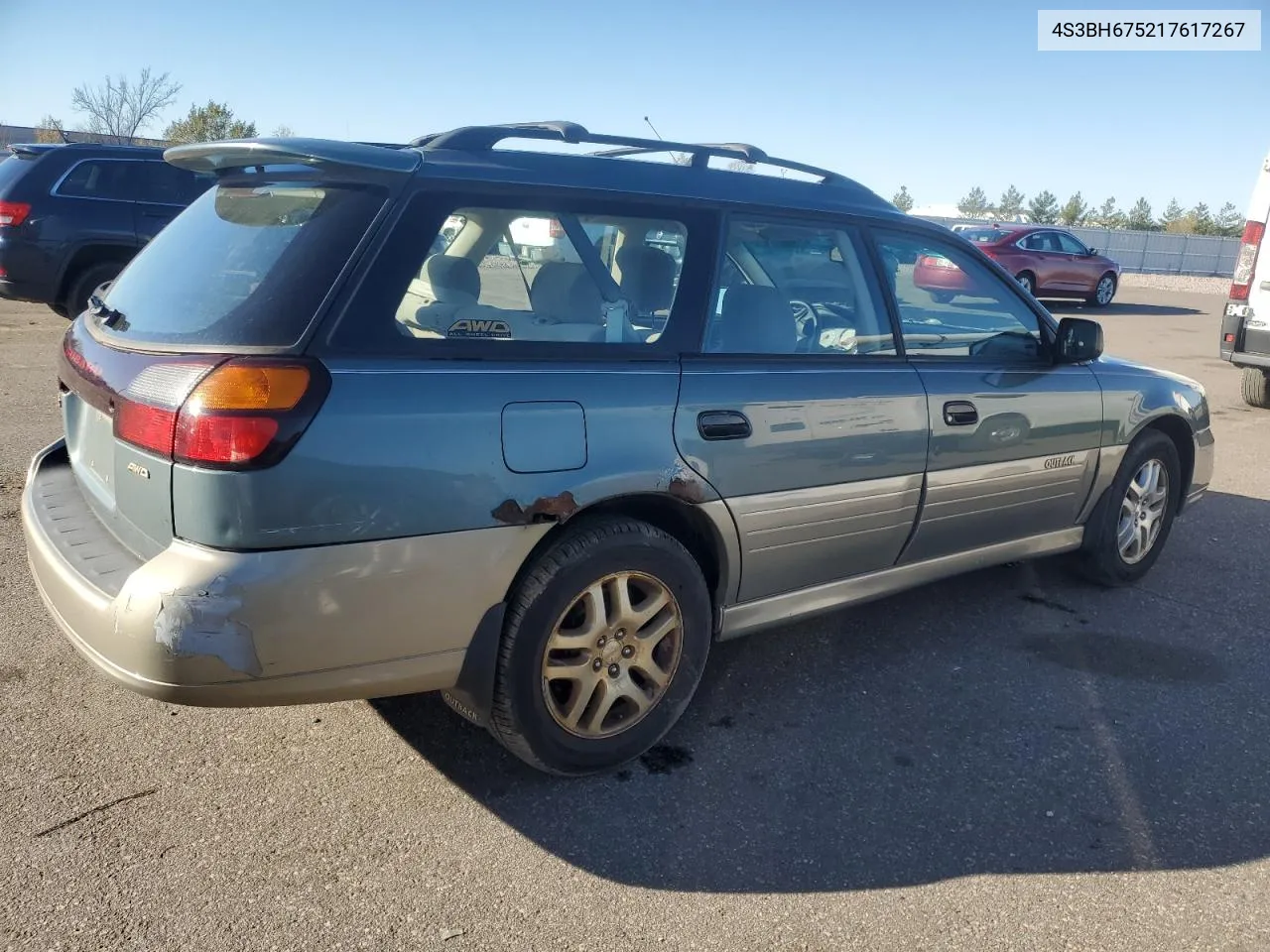 2001 Subaru Legacy Outback Awp VIN: 4S3BH675217617267 Lot: 75948014