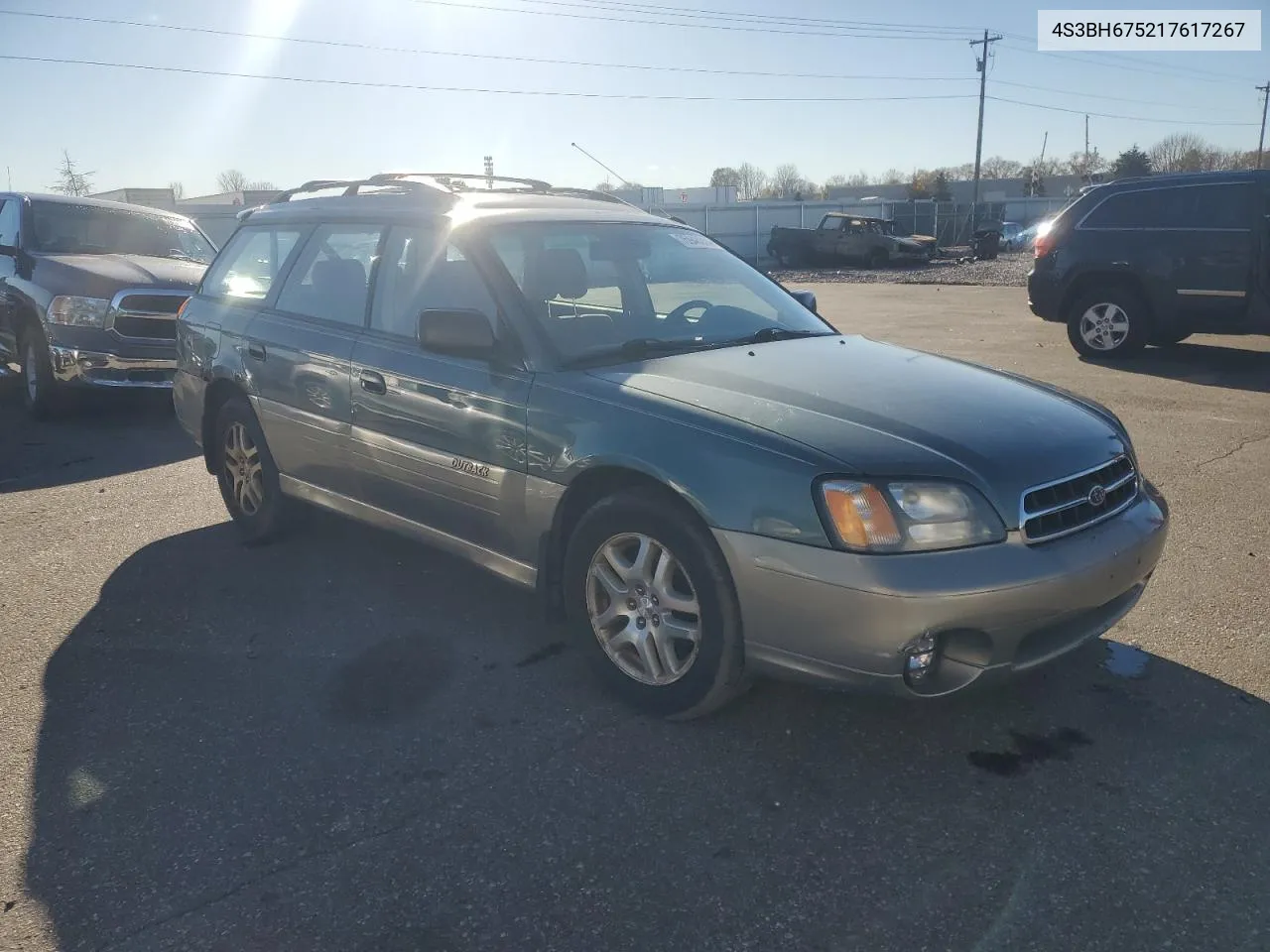 2001 Subaru Legacy Outback Awp VIN: 4S3BH675217617267 Lot: 75948014