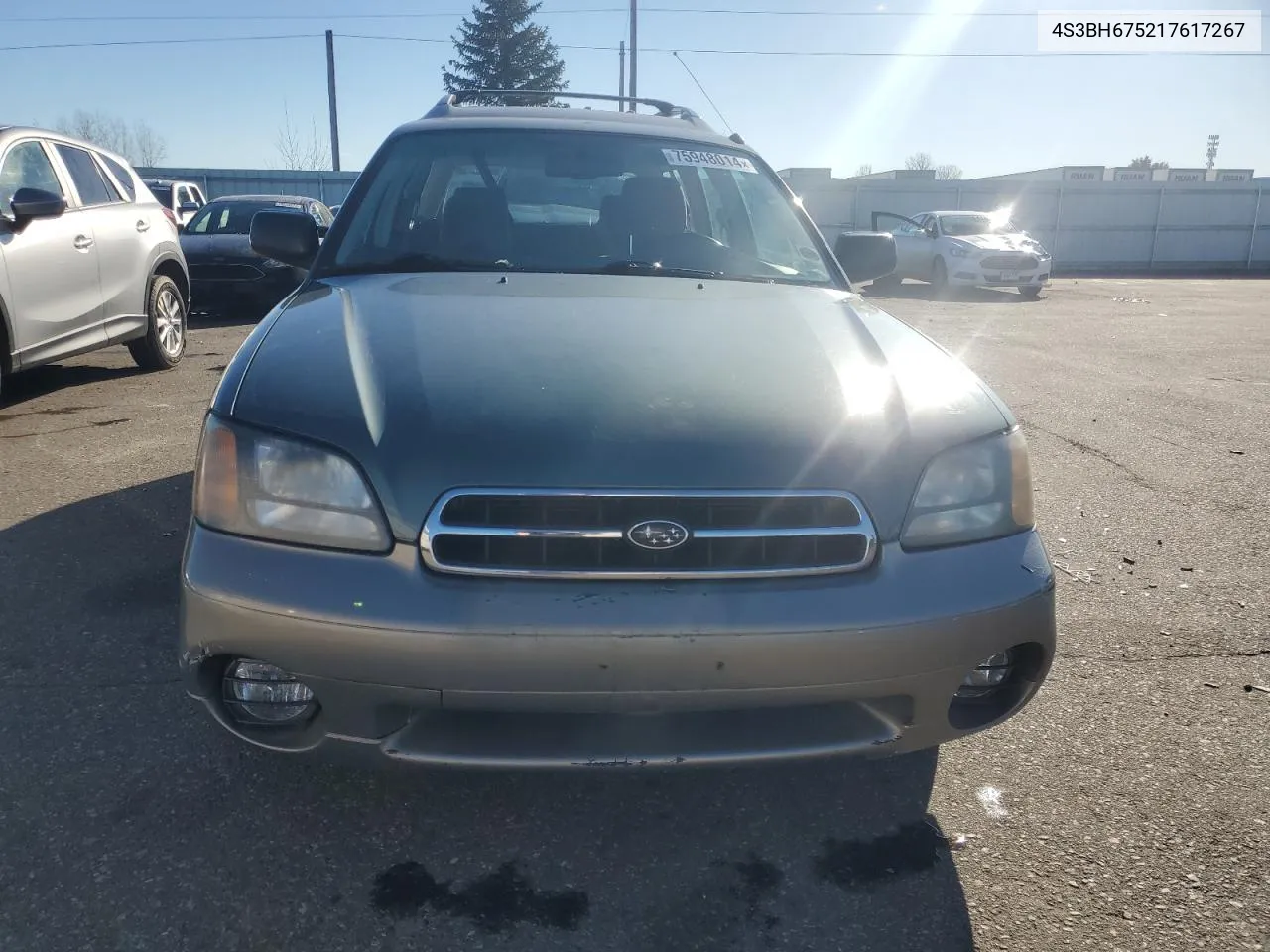 2001 Subaru Legacy Outback Awp VIN: 4S3BH675217617267 Lot: 75948014