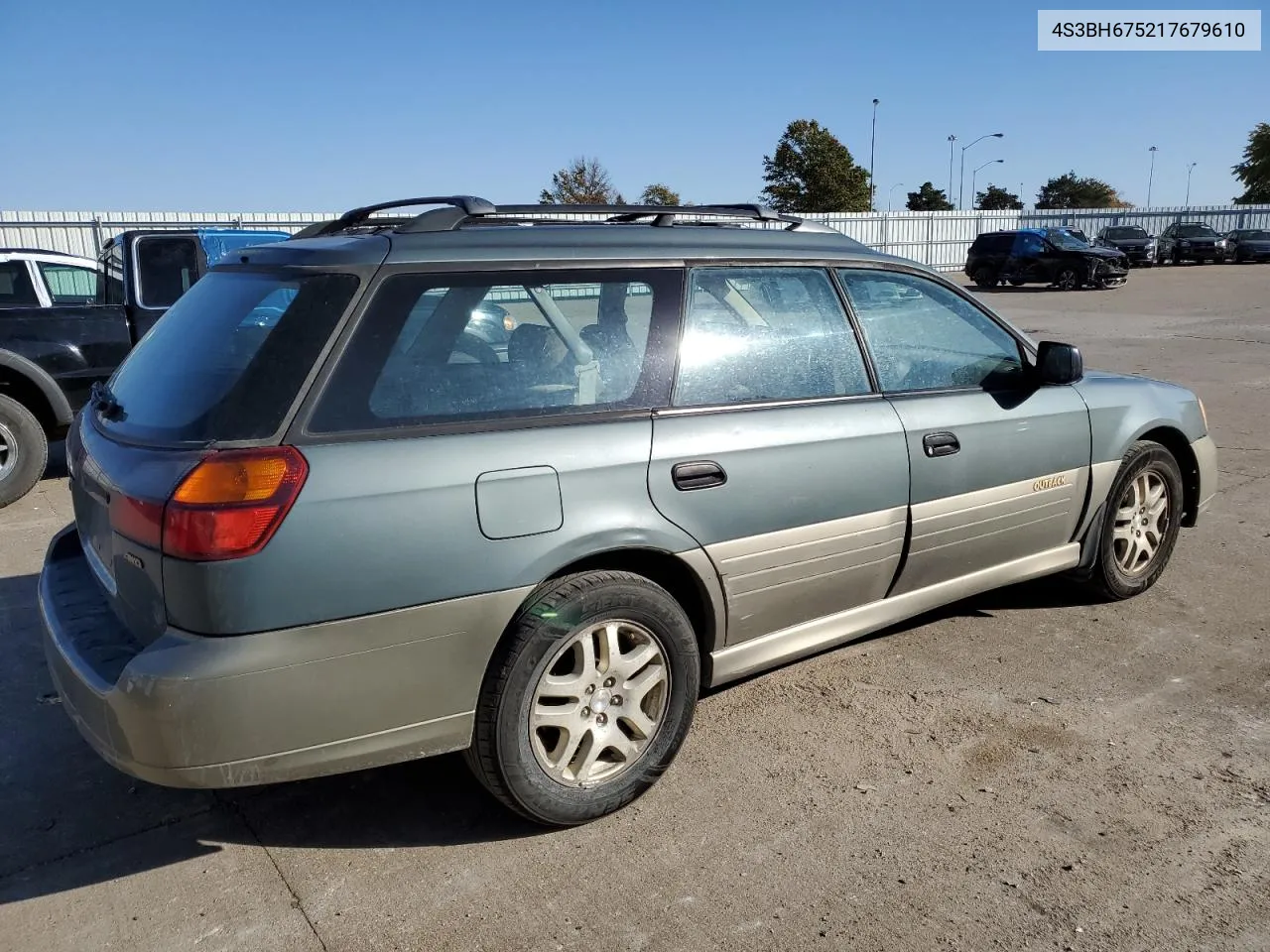 2001 Subaru Legacy Outback Awp VIN: 4S3BH675217679610 Lot: 77155504