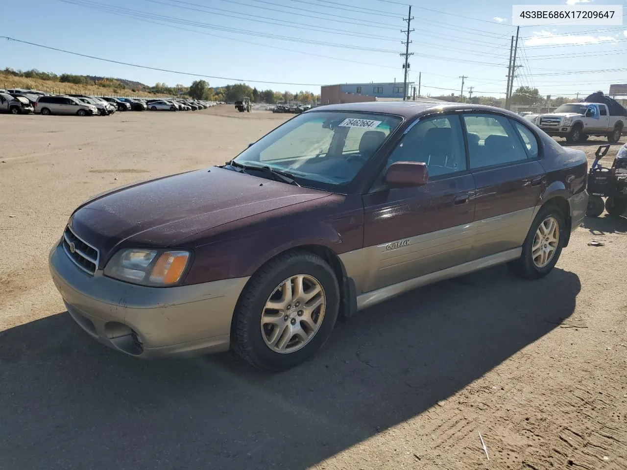 2001 Subaru Legacy Outback Limited VIN: 4S3BE686X17209647 Lot: 78462664