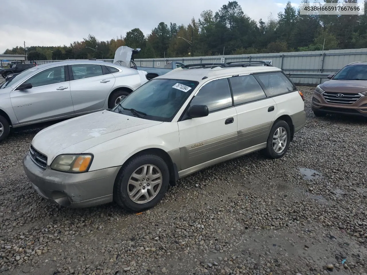 2001 Subaru Legacy Outback VIN: 4S3BH665917667696 Lot: 78710394