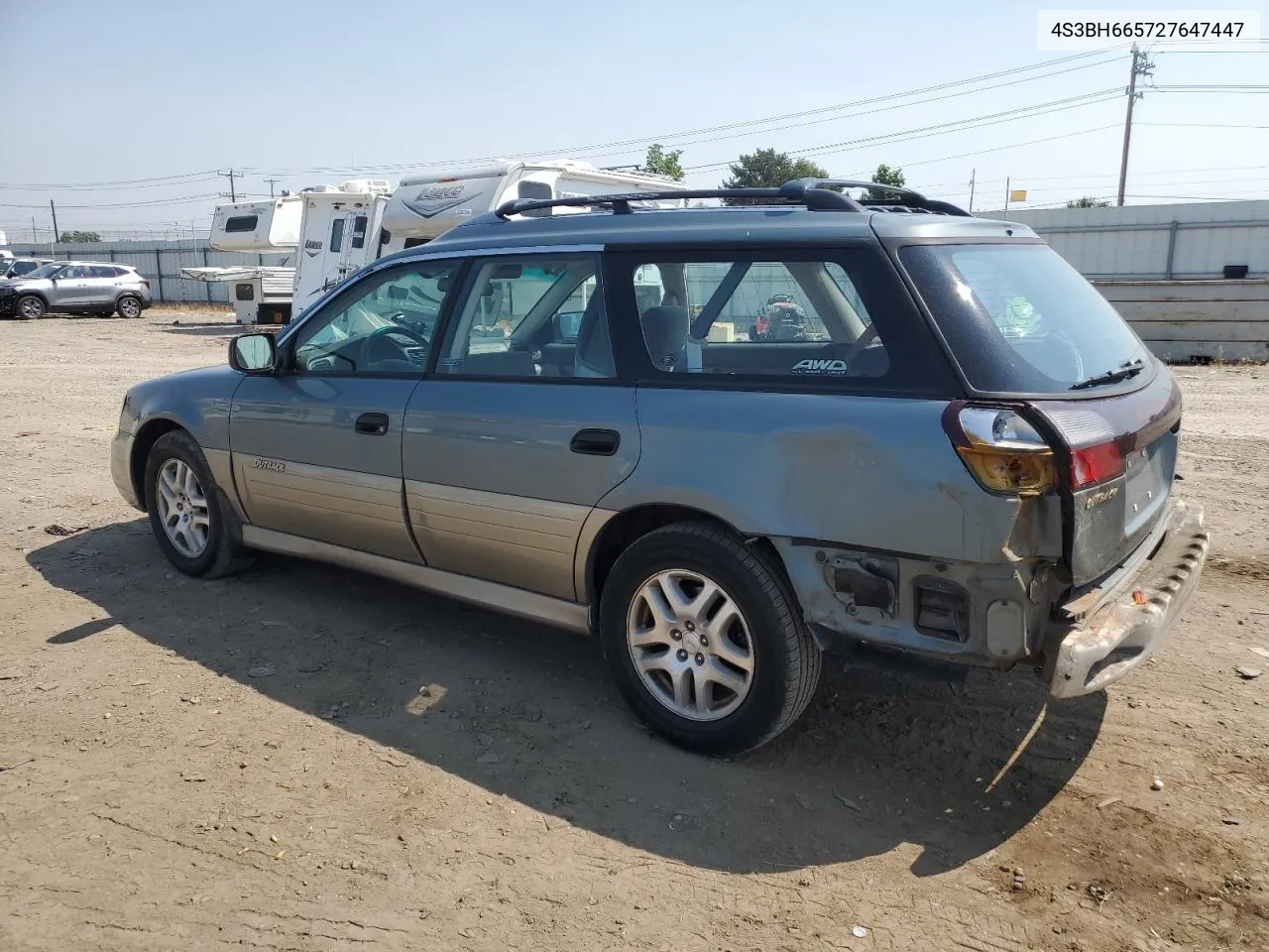 2002 Subaru Legacy Outback VIN: 4S3BH665727647447 Lot: 65852664