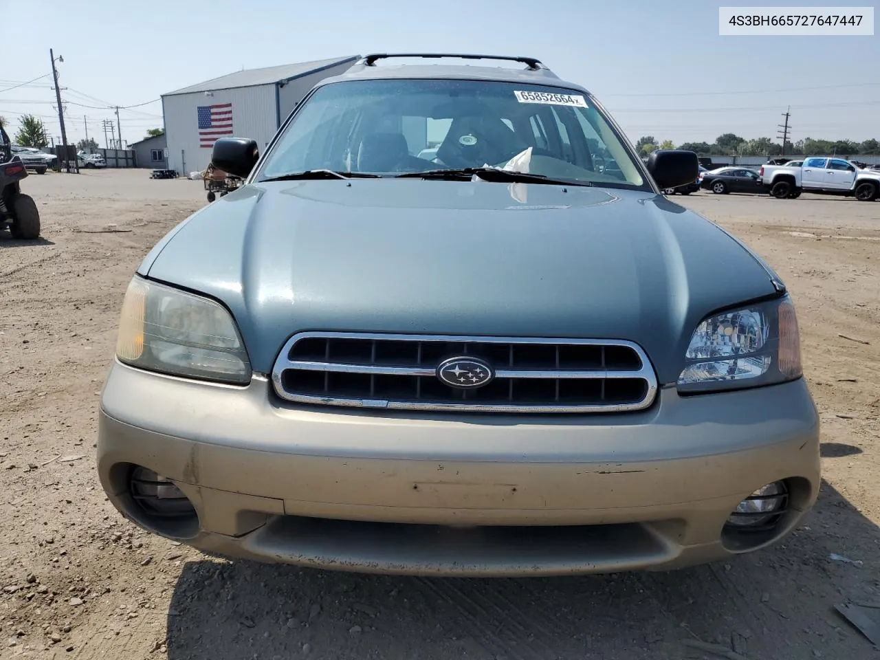 2002 Subaru Legacy Outback VIN: 4S3BH665727647447 Lot: 65852664