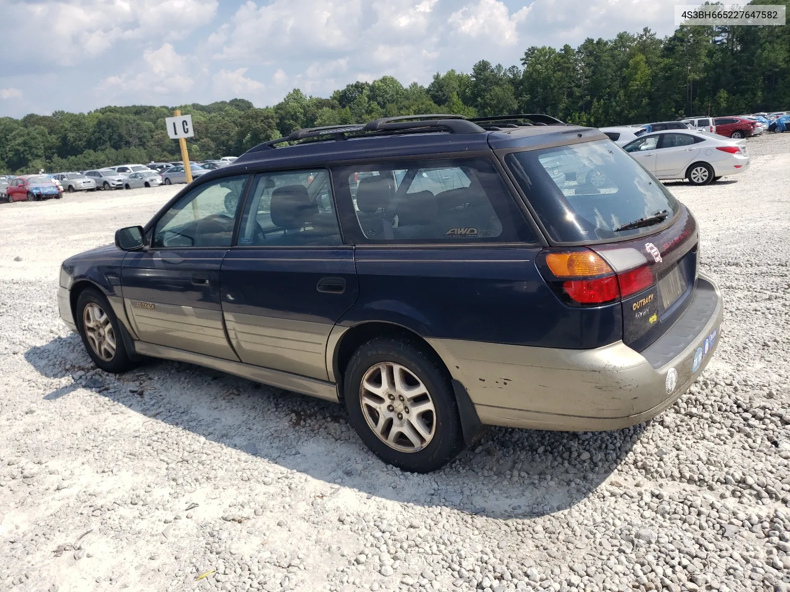 2002 Subaru Legacy Outback VIN: 4S3BH665227647582 Lot: 66646454