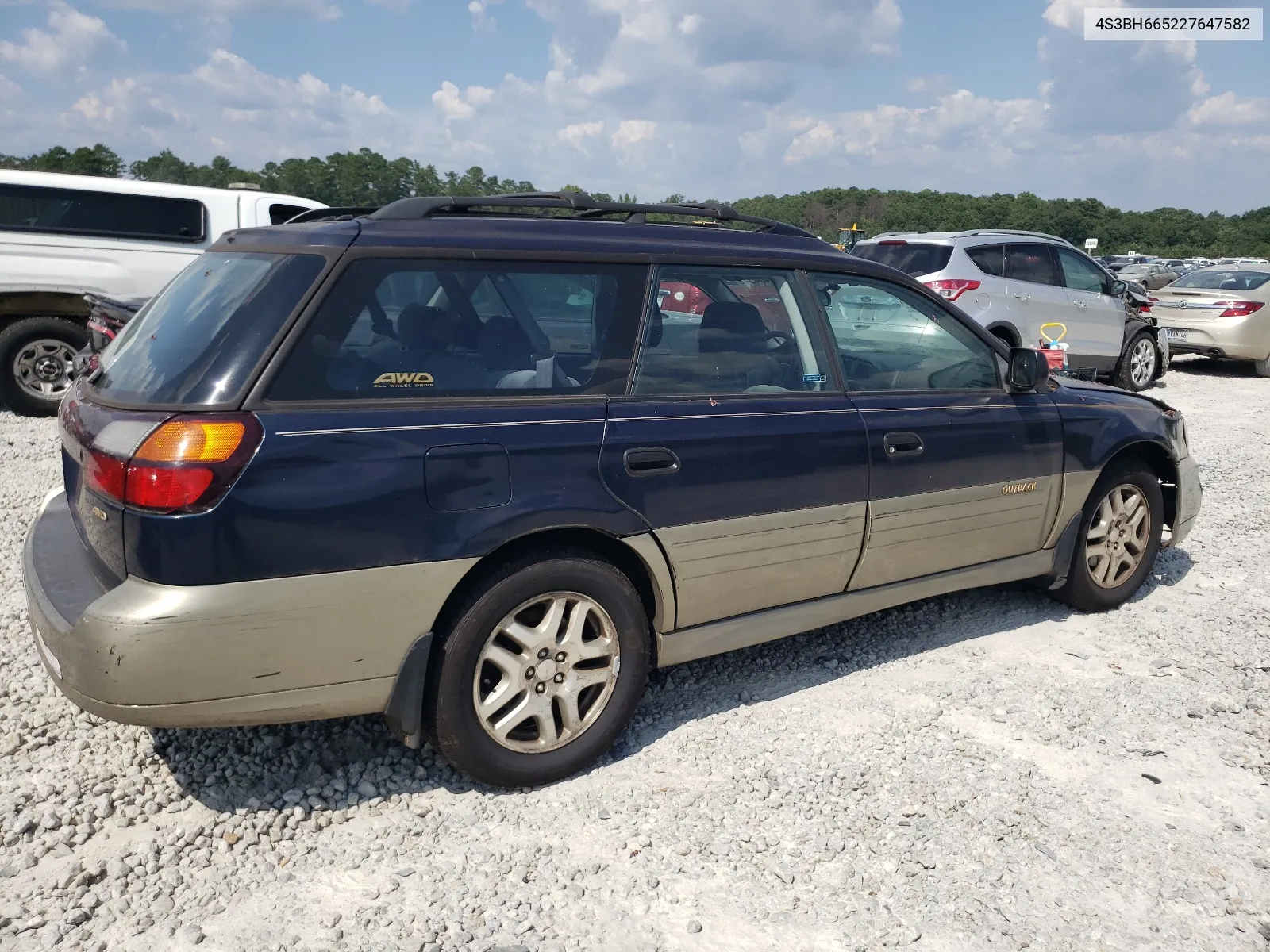 2002 Subaru Legacy Outback VIN: 4S3BH665227647582 Lot: 66646454