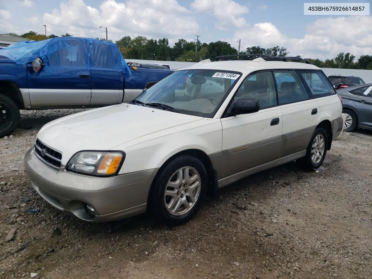 2002 Subaru Legacy Outback Awp VIN: 4S3BH675926614857 Lot: 67871504