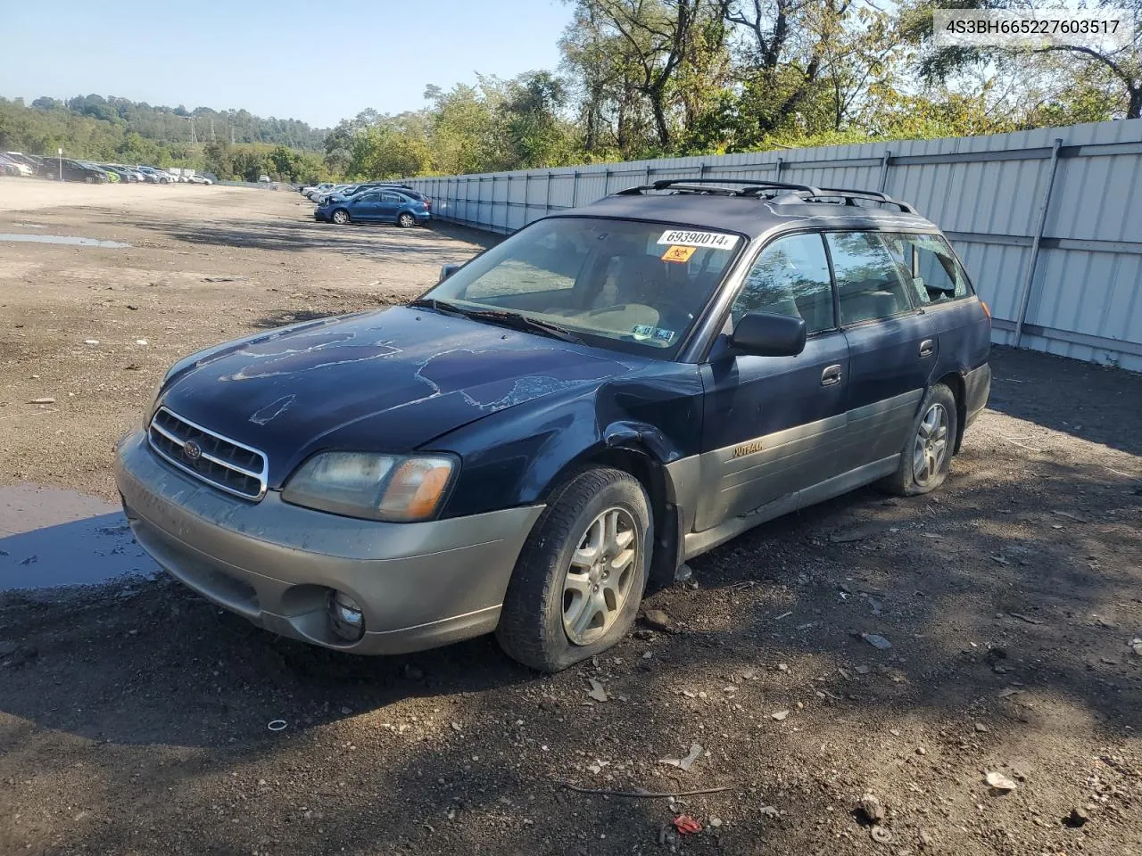 2002 Subaru Legacy Outback VIN: 4S3BH665227603517 Lot: 69390014