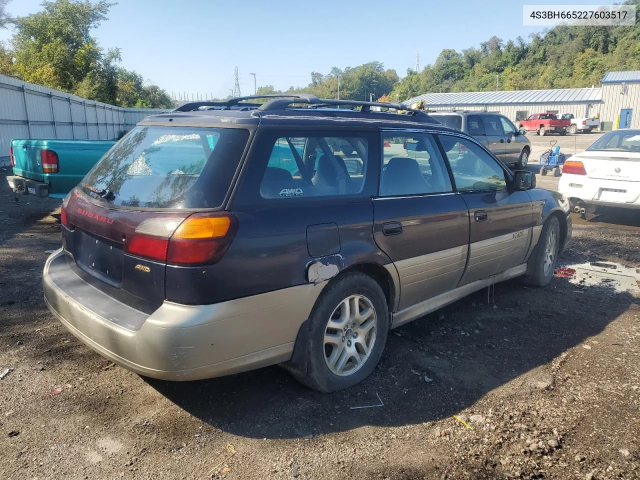 2002 Subaru Legacy Outback VIN: 4S3BH665227603517 Lot: 69390014