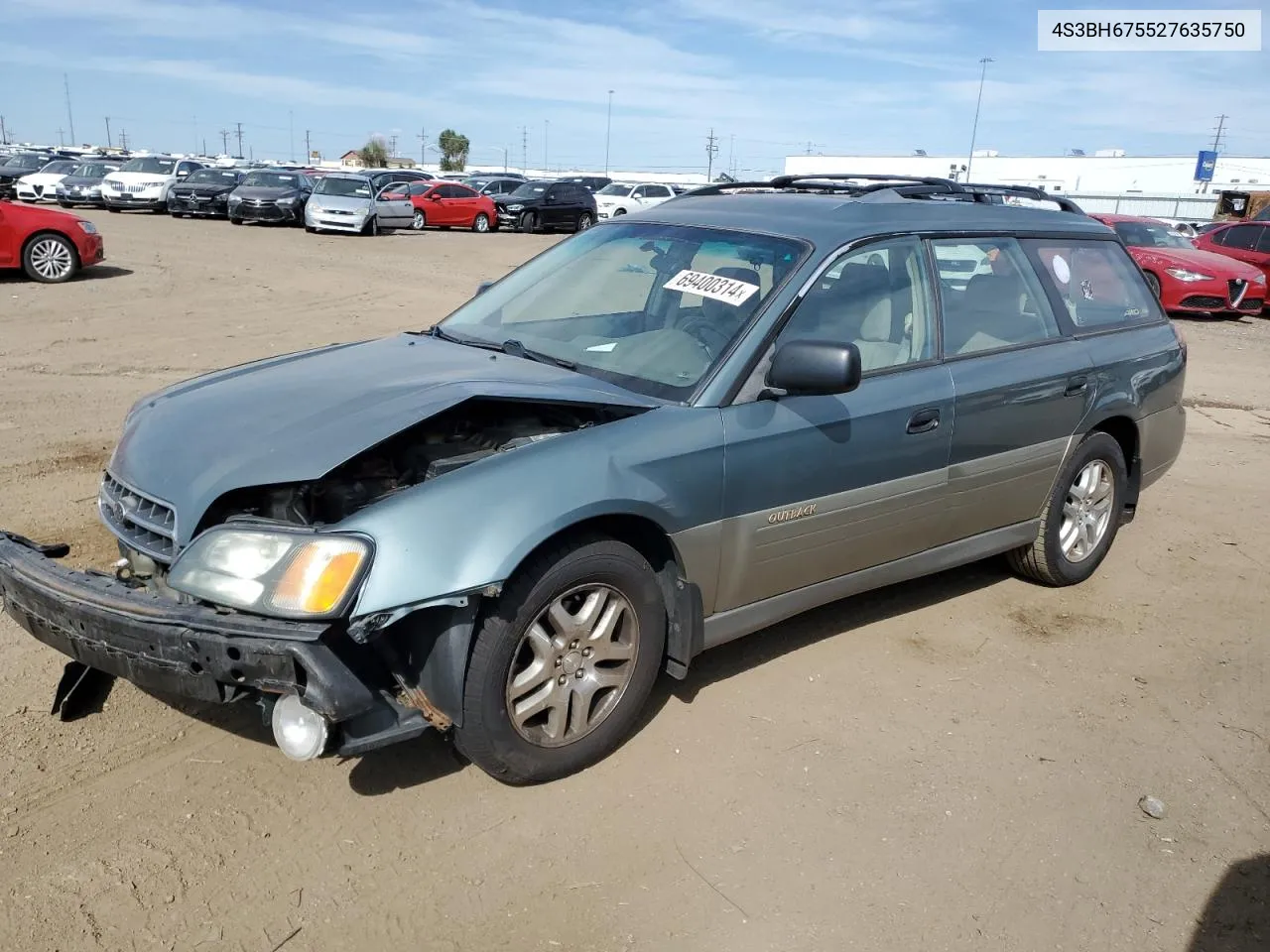 2002 Subaru Legacy Outback Awp VIN: 4S3BH675527635750 Lot: 69400314