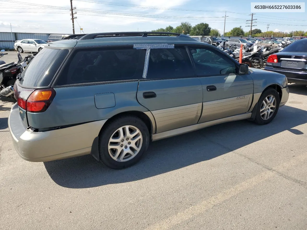 2002 Subaru Legacy Outback VIN: 4S3BH665227603386 Lot: 70613504