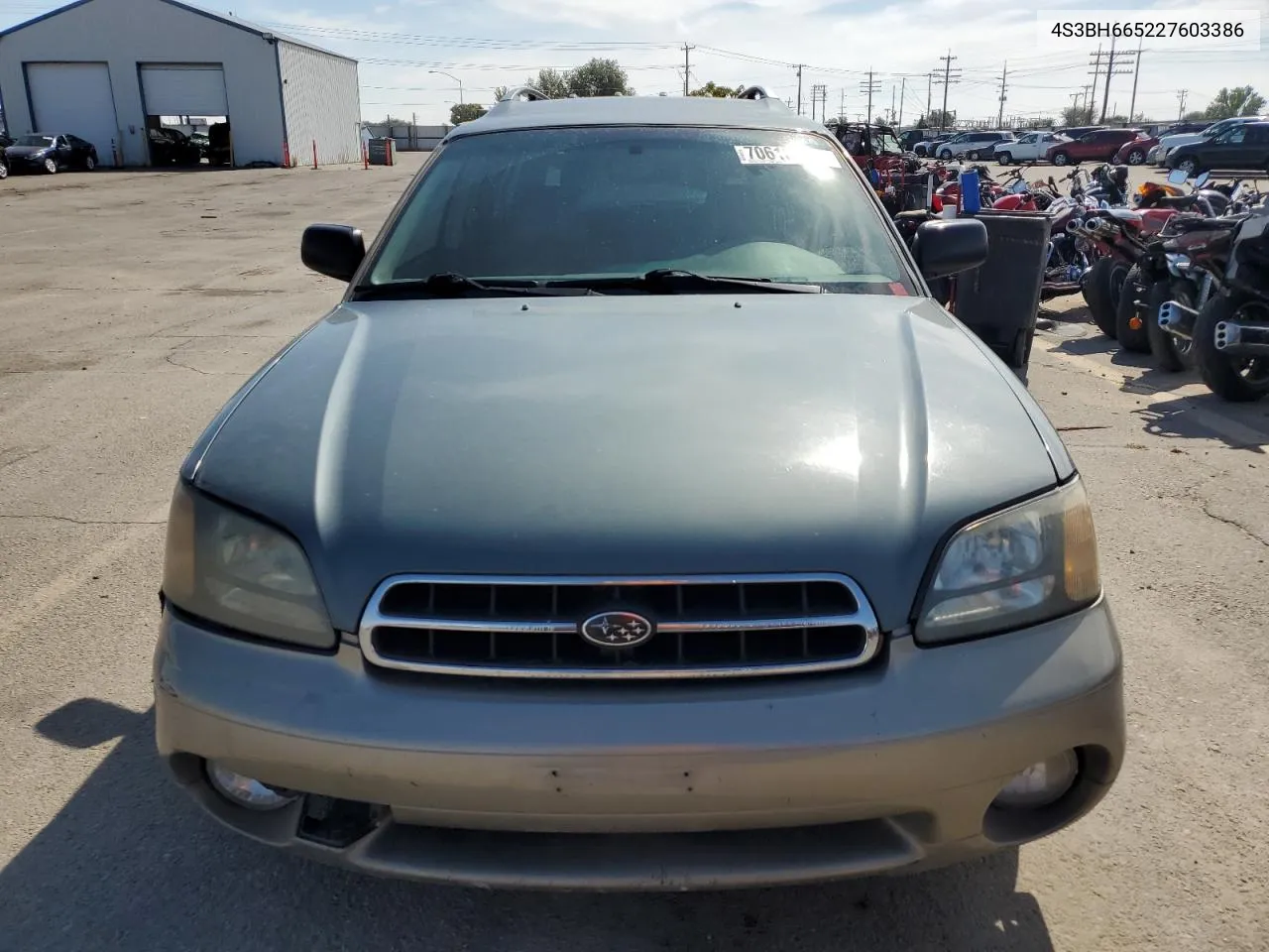 2002 Subaru Legacy Outback VIN: 4S3BH665227603386 Lot: 70613504