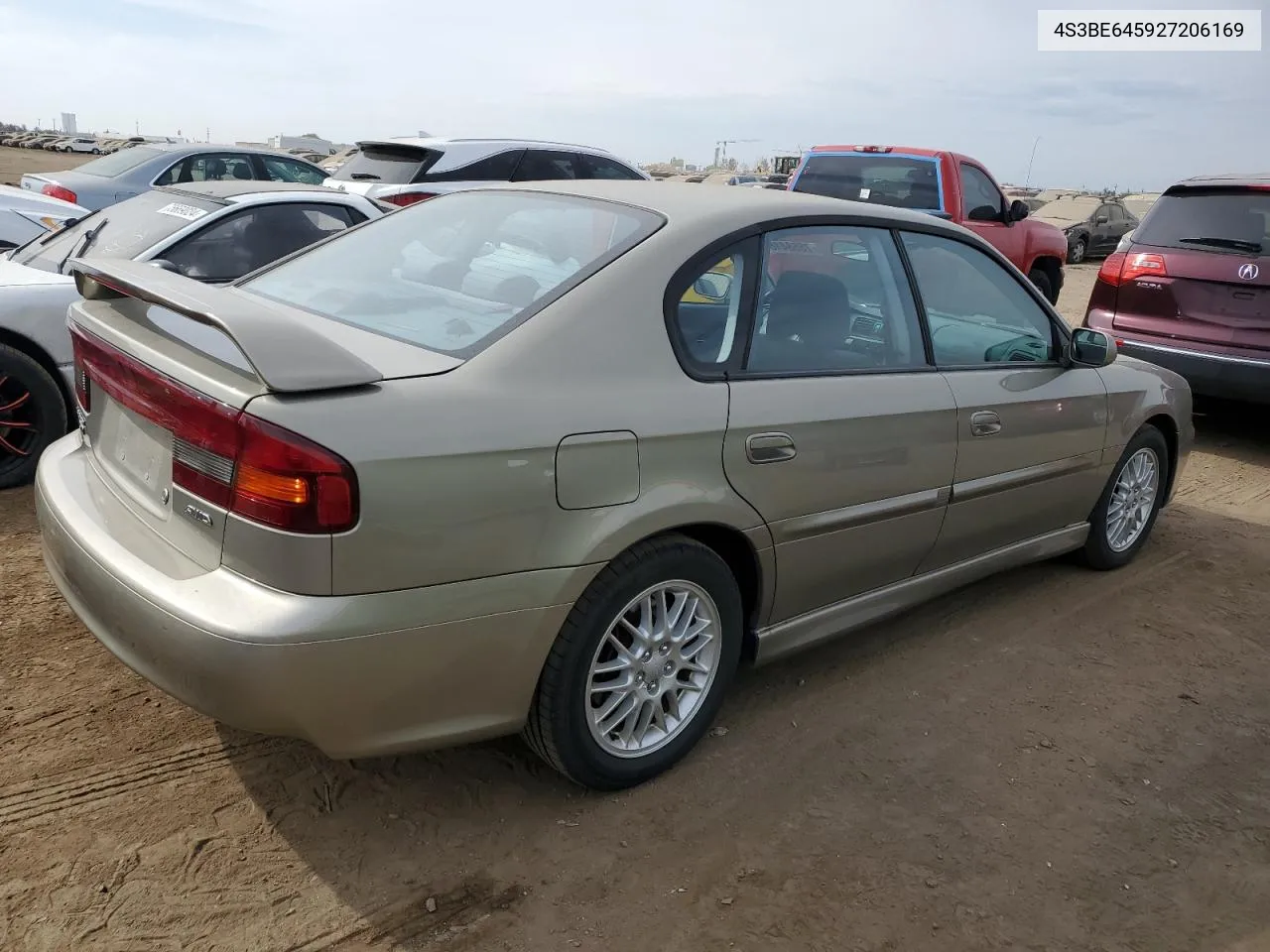 2002 Subaru Legacy Gt VIN: 4S3BE645927206169 Lot: 75684184