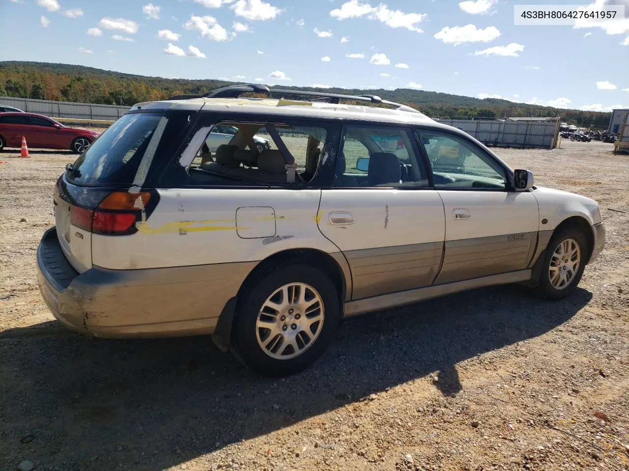 2002 Subaru Legacy Outback H6 3.0 Ll Bean VIN: 4S3BH806427641957 Lot: 76340594