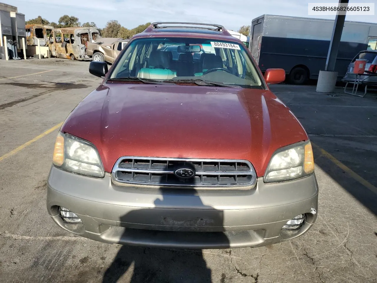 2002 Subaru Legacy Outback Limited VIN: 4S3BH686826605123 Lot: 80493184