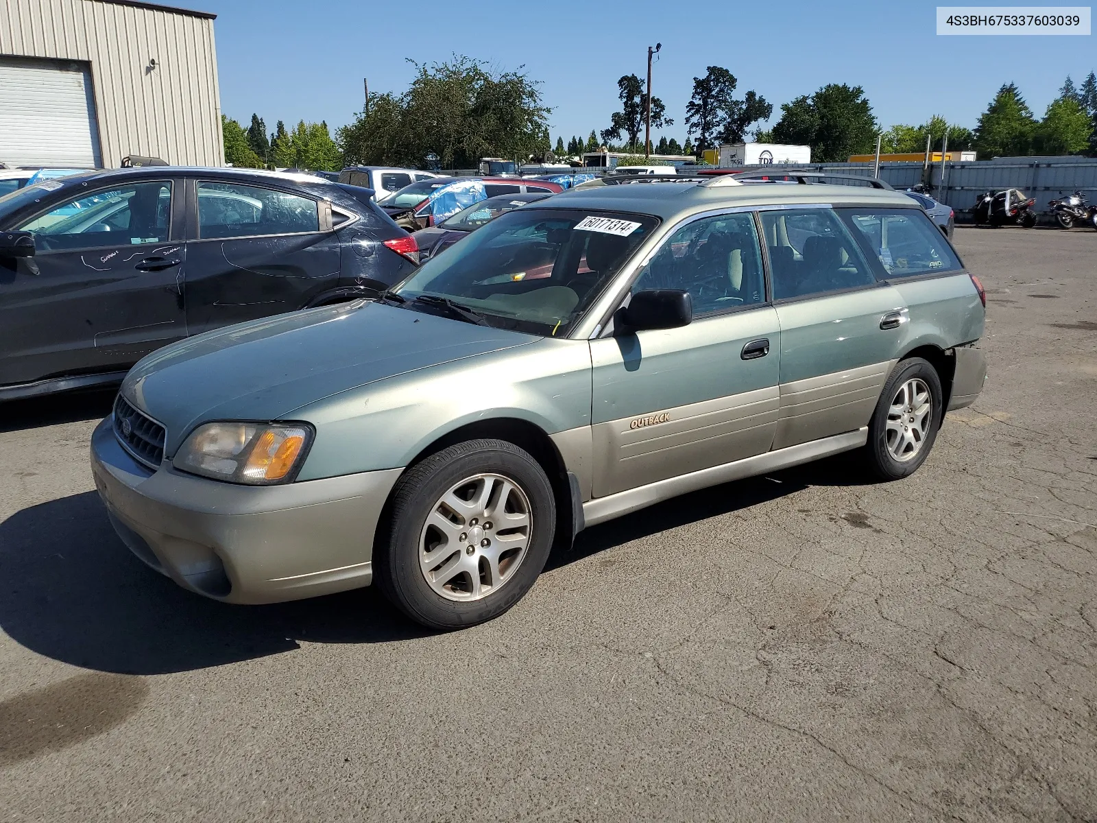 2003 Subaru Legacy Outback Awp VIN: 4S3BH675337603039 Lot: 60171314