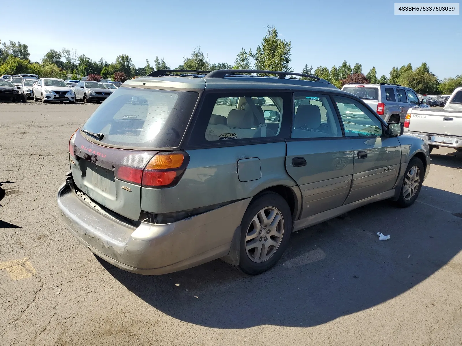 2003 Subaru Legacy Outback Awp VIN: 4S3BH675337603039 Lot: 60171314