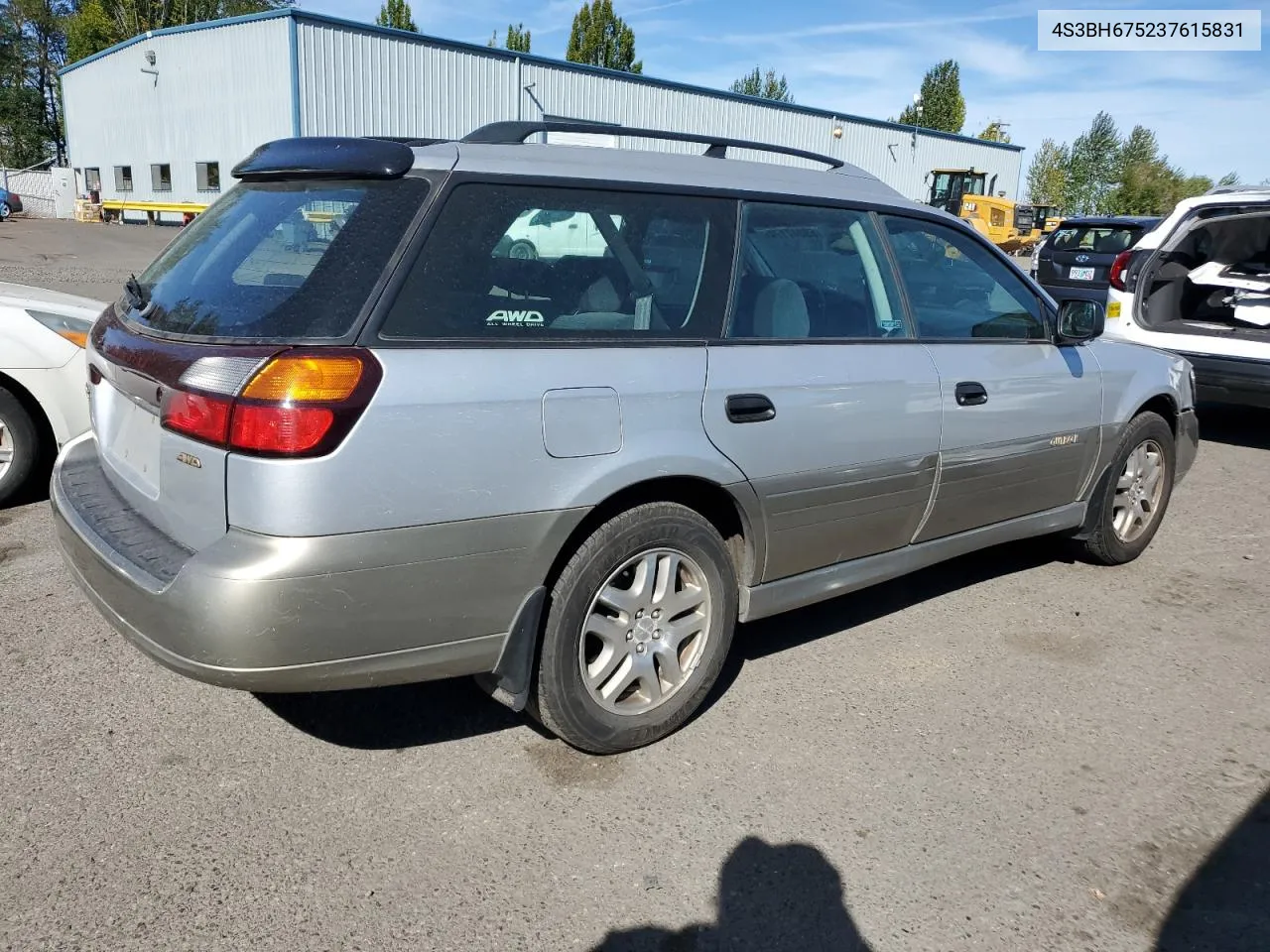 2003 Subaru Legacy Outback Awp VIN: 4S3BH675237615831 Lot: 69847174