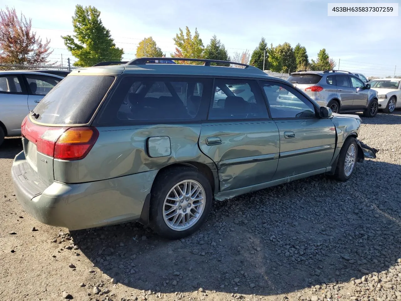 2003 Subaru Legacy L VIN: 4S3BH635837307259 Lot: 72476444