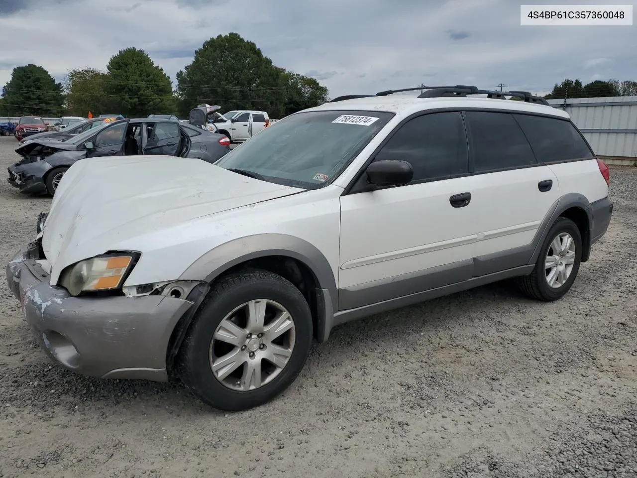 2005 Subaru Legacy Outback 2.5I VIN: 4S4BP61C357360048 Lot: 75812374