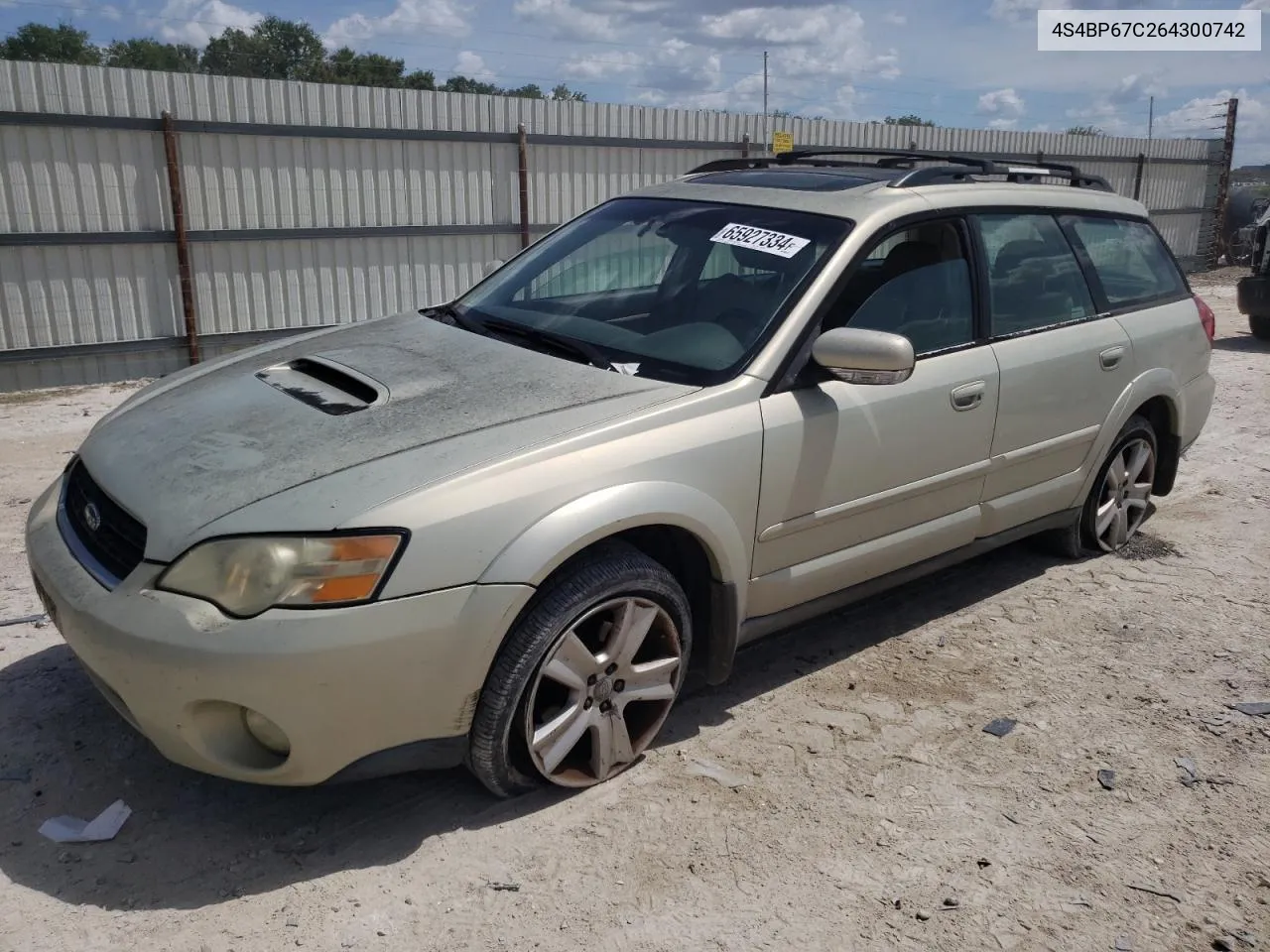 2006 Subaru Legacy Outback 2.5 Xt Limited VIN: 4S4BP67C264300742 Lot: 65927334