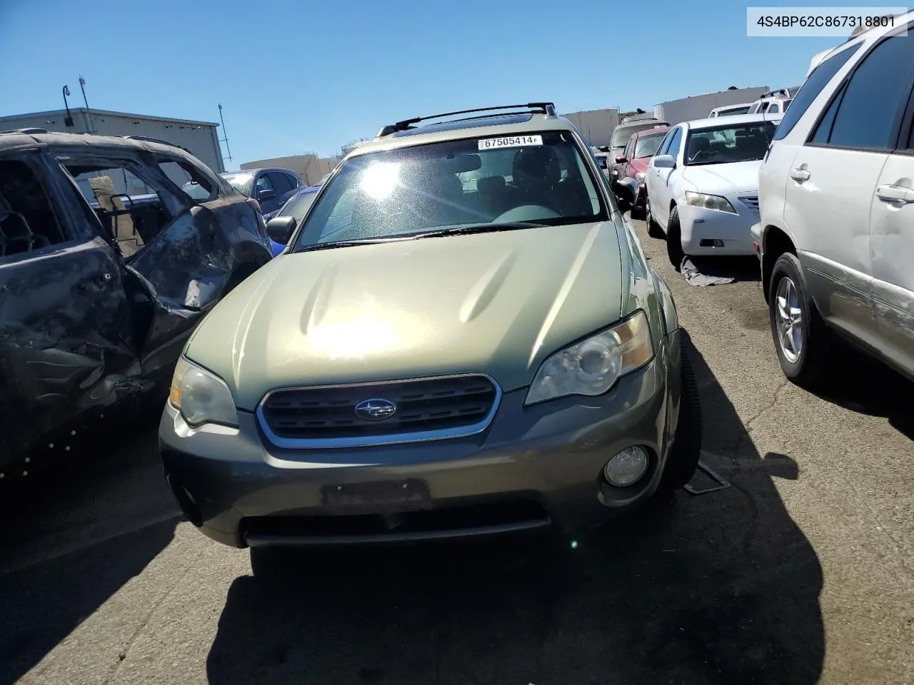 2006 Subaru Legacy Outback 2.5I Limited VIN: 4S4BP62C867318801 Lot: 67505414