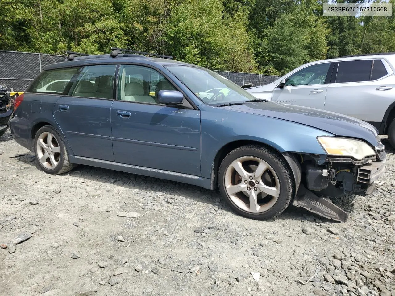 2006 Subaru Legacy 2.5I Limited VIN: 4S3BP626167310568 Lot: 70098924