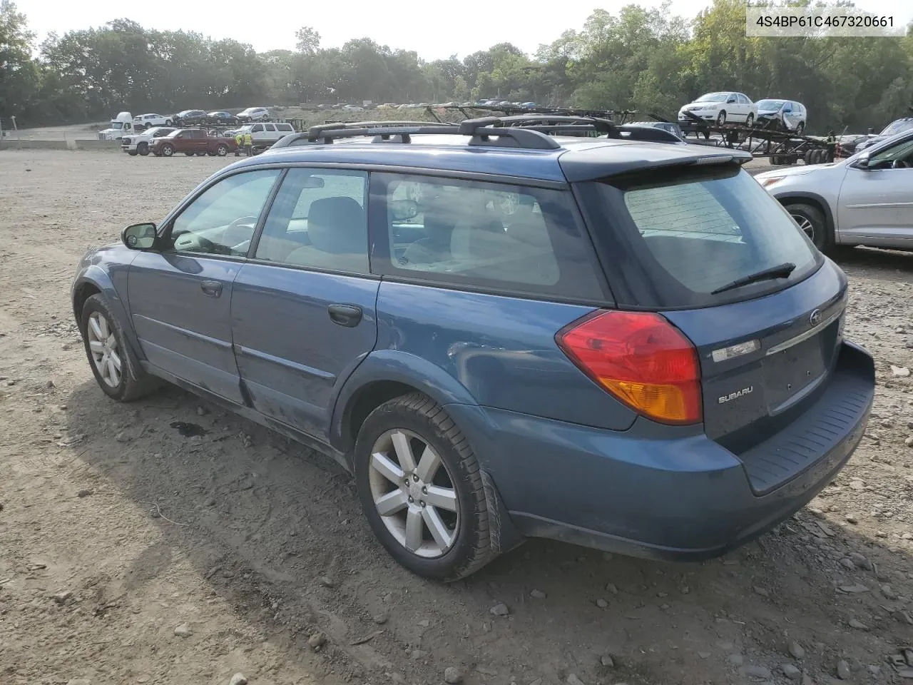 4S4BP61C467320661 2006 Subaru Legacy Outback 2.5I