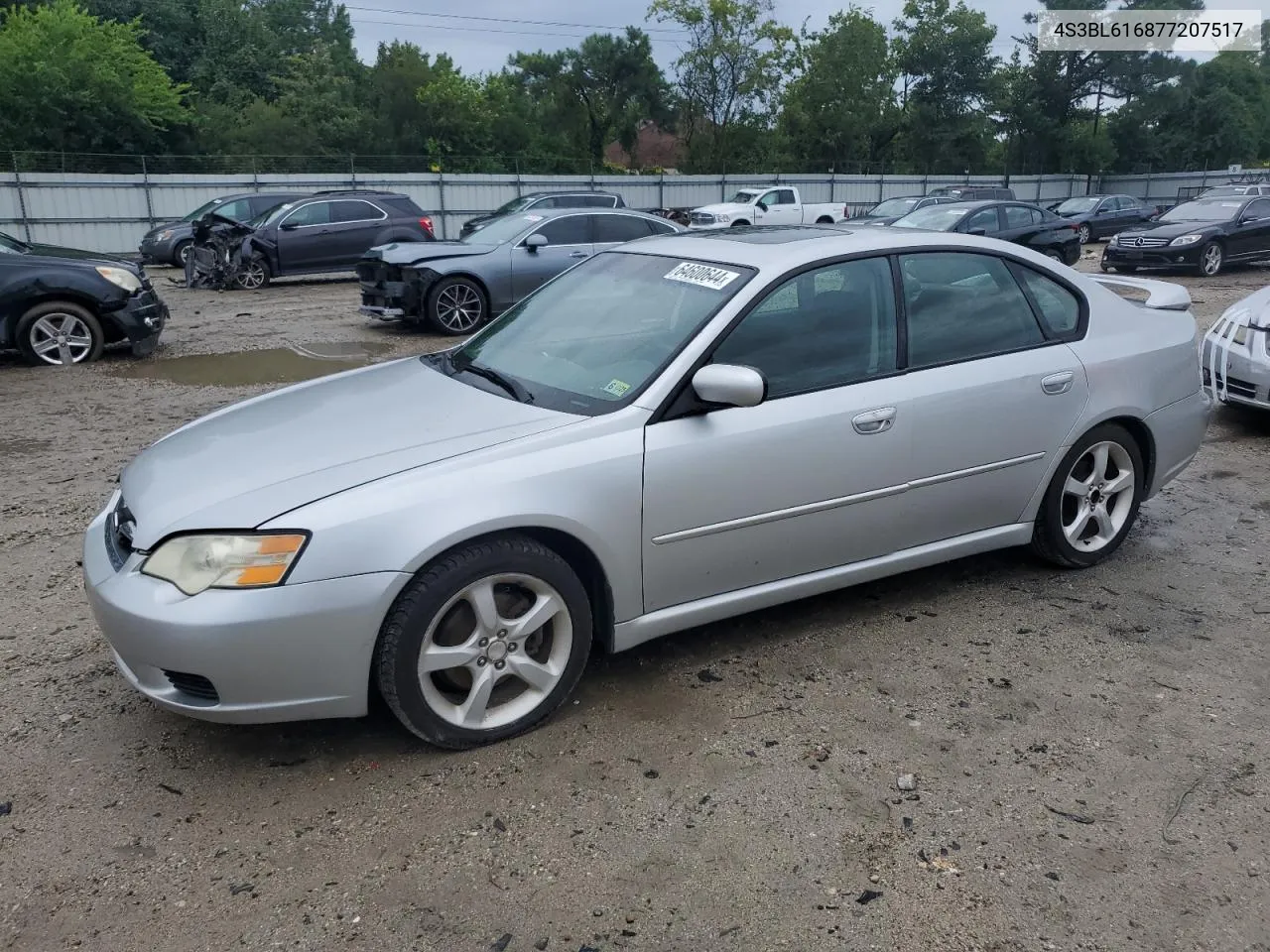 2007 Subaru Legacy 2.5I VIN: 4S3BL616877207517 Lot: 64600644