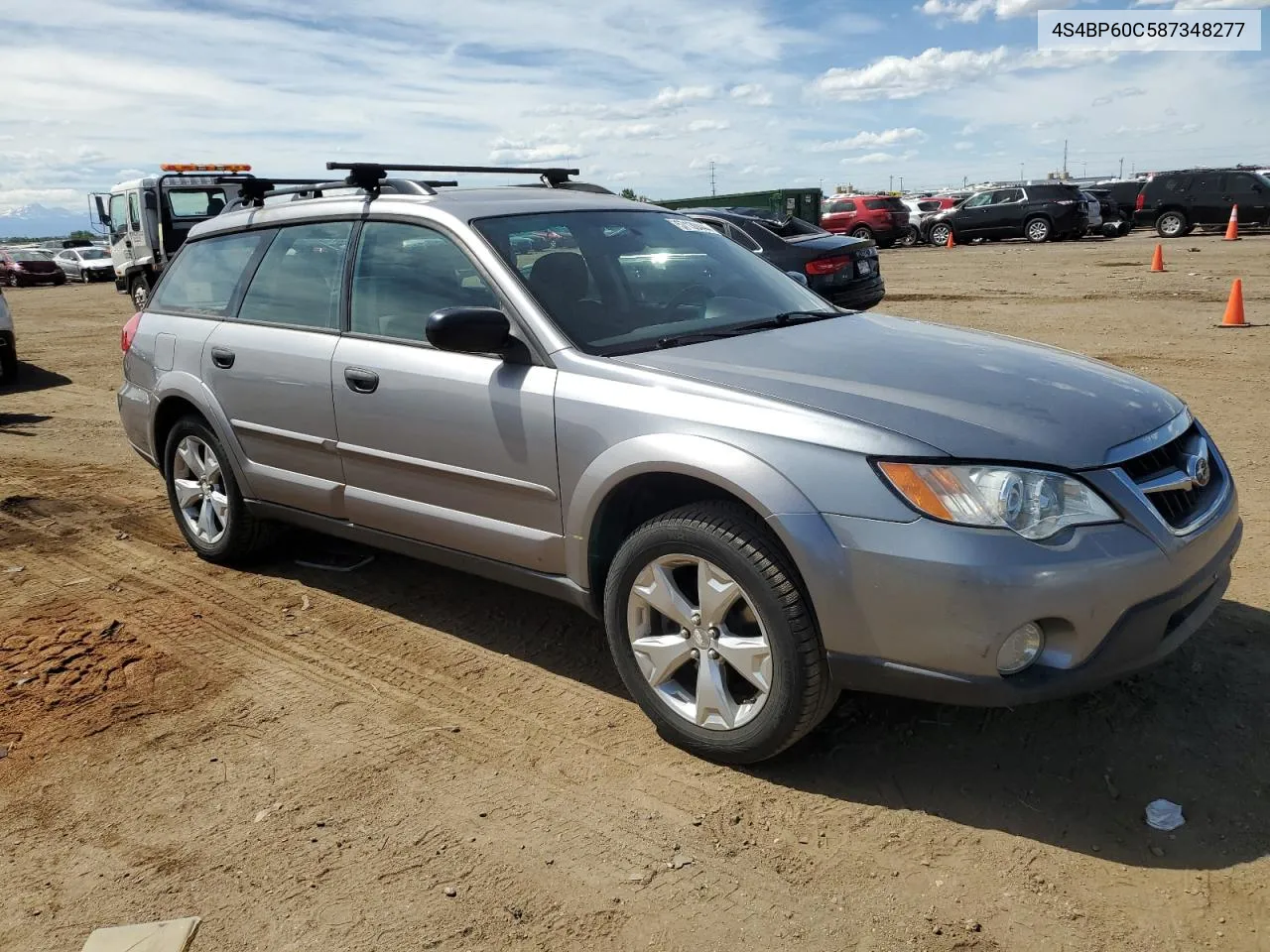 2008 Subaru Outback VIN: 4S4BP60C587348277 Lot: 57130444