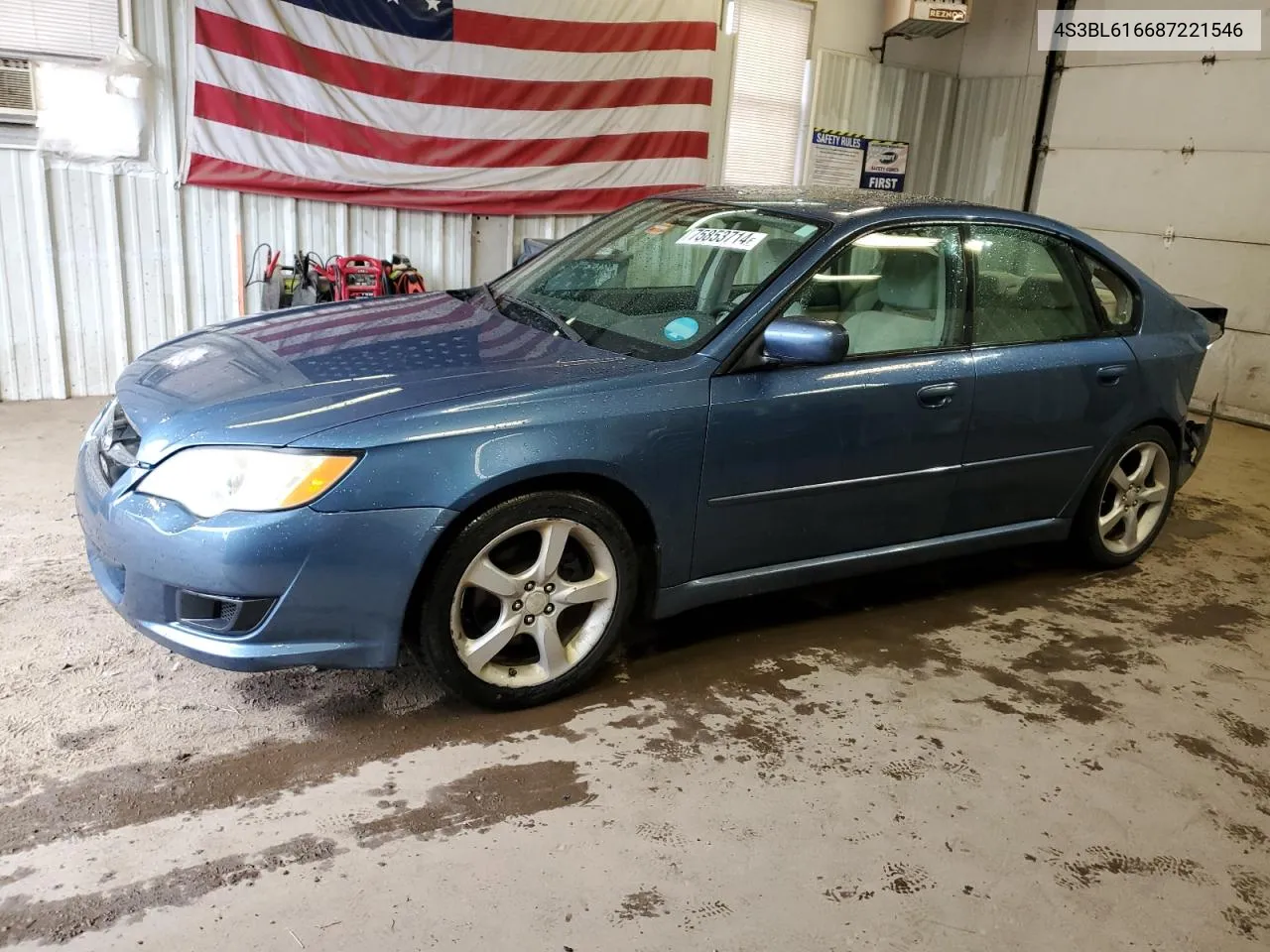 2008 Subaru Legacy 2.5I VIN: 4S3BL616687221546 Lot: 75853714