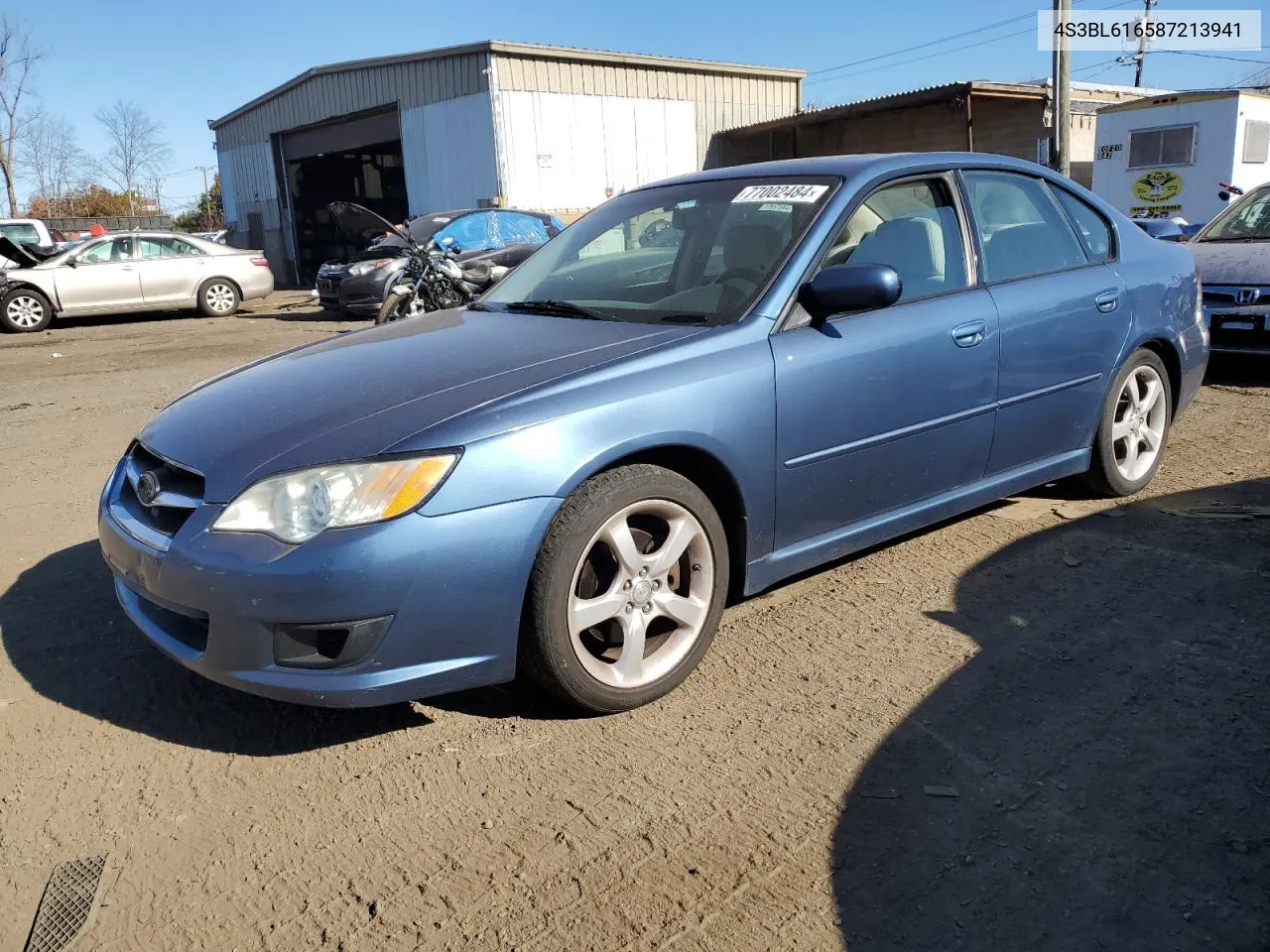 2008 Subaru Legacy 2.5I VIN: 4S3BL616587213941 Lot: 77002484