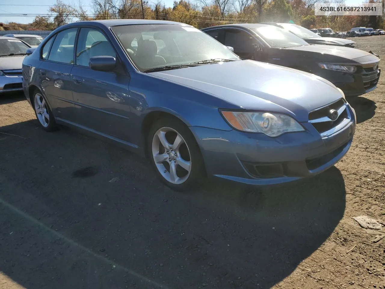 2008 Subaru Legacy 2.5I VIN: 4S3BL616587213941 Lot: 77002484