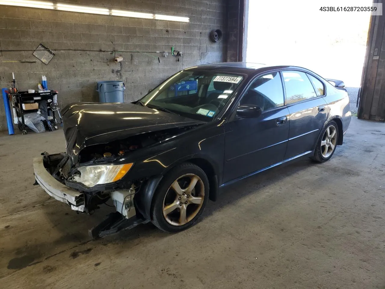 2008 Subaru Legacy 2.5I VIN: 4S3BL616287203559 Lot: 77377594