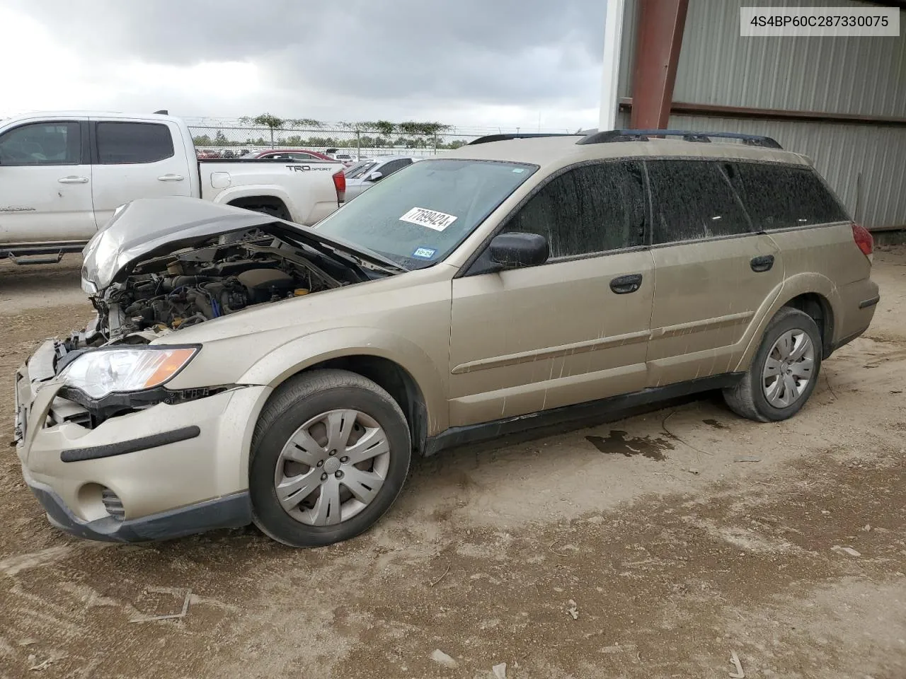 2008 Subaru Outback VIN: 4S4BP60C287330075 Lot: 77699424