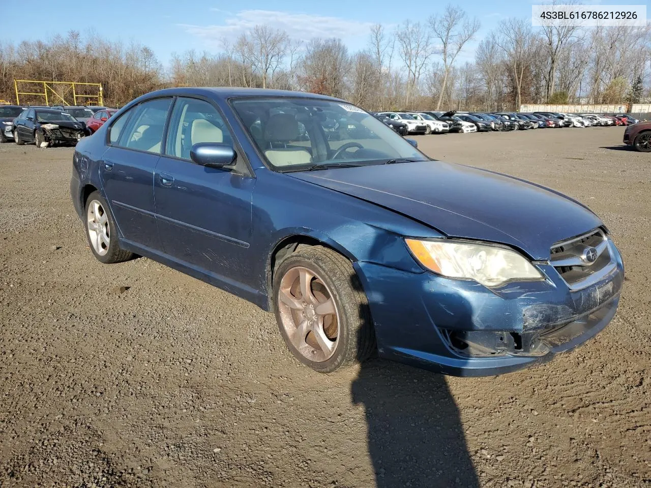 2008 Subaru Legacy 2.5I VIN: 4S3BL616786212926 Lot: 79262494