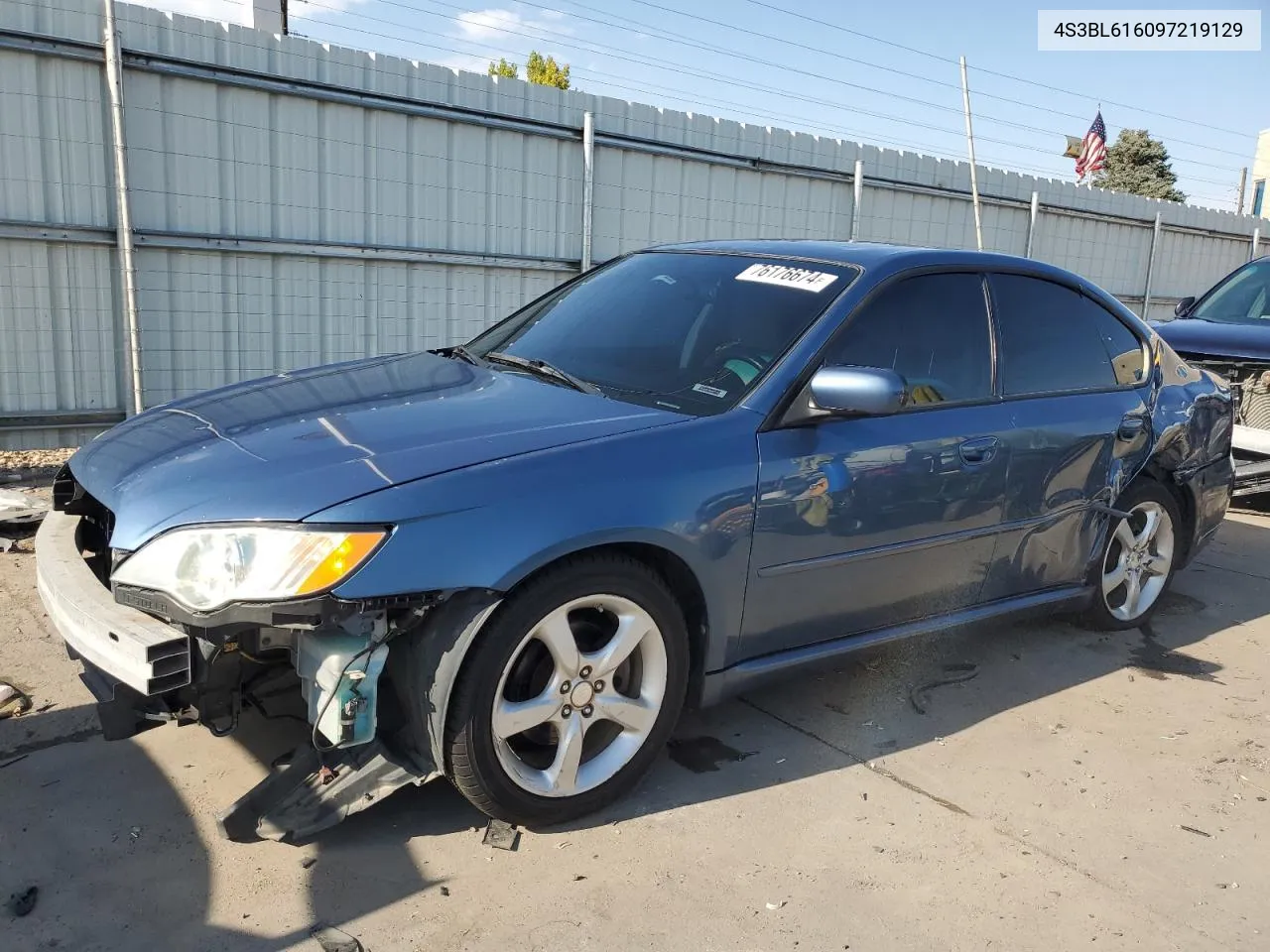 2009 Subaru Legacy 2.5I VIN: 4S3BL616097219129 Lot: 76176674