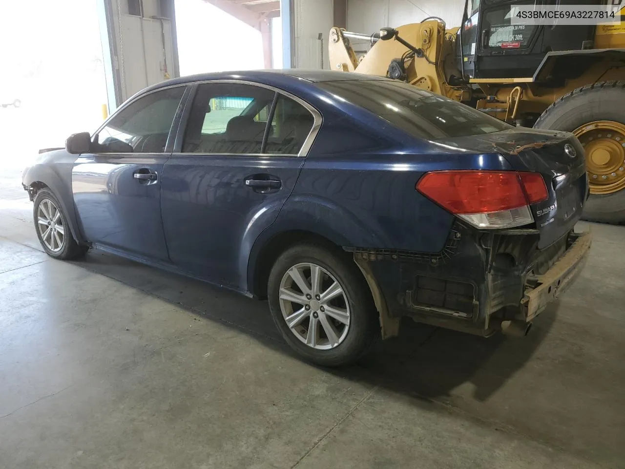 2010 Subaru Legacy 2.5I Premium VIN: 4S3BMCE69A3227814 Lot: 69788624