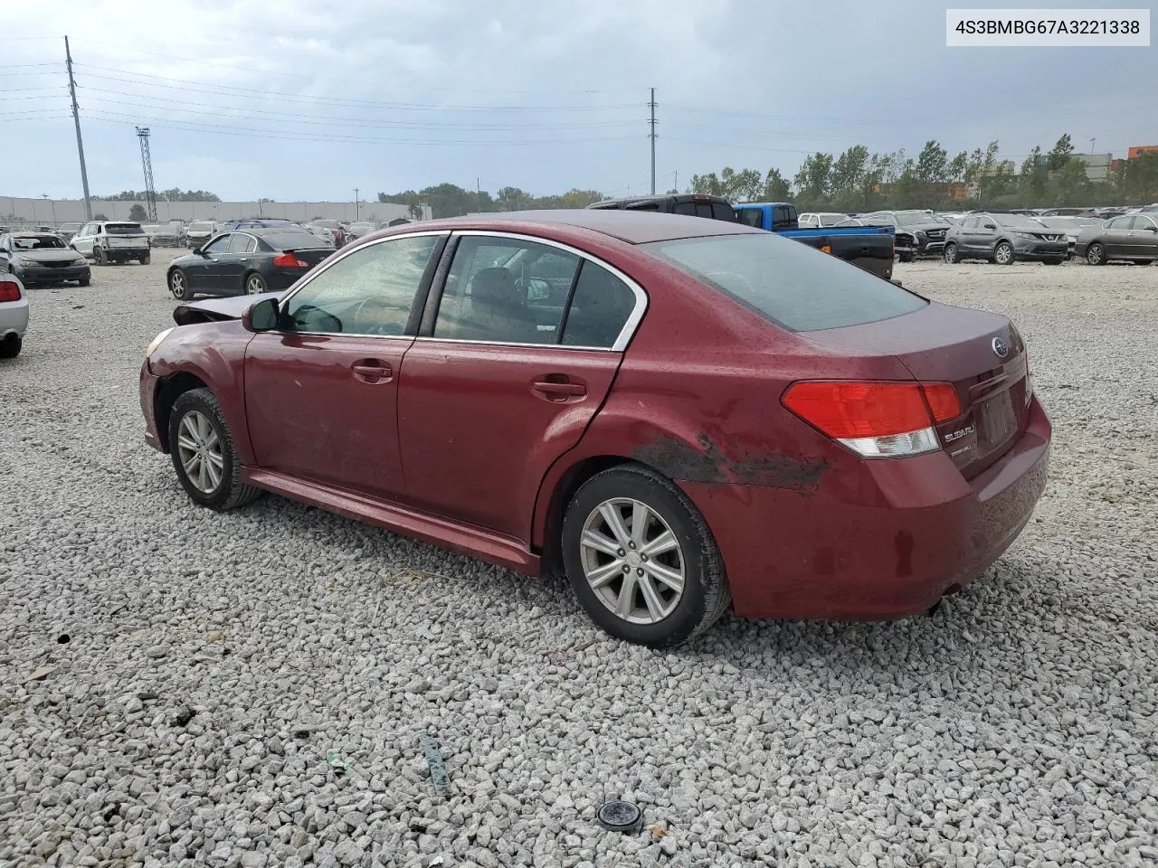 2010 Subaru Legacy 2.5I Premium VIN: 4S3BMBG67A3221338 Lot: 70453664