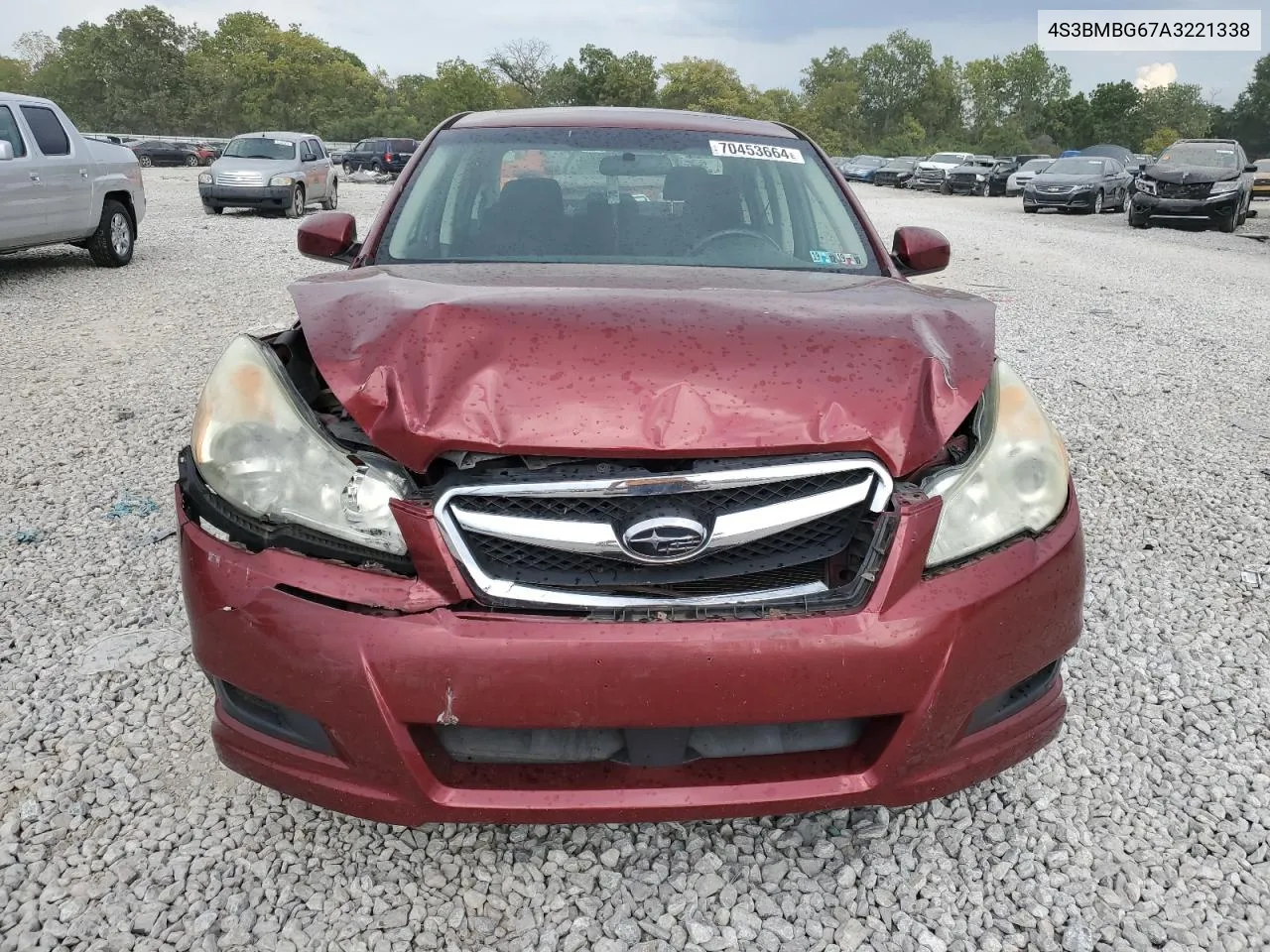 2010 Subaru Legacy 2.5I Premium VIN: 4S3BMBG67A3221338 Lot: 70453664