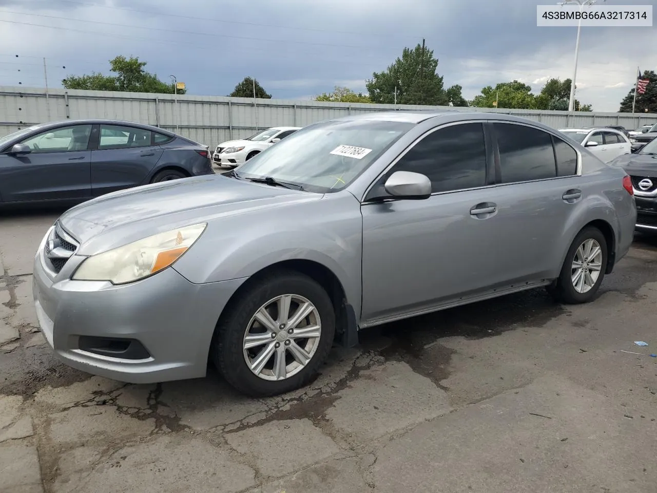 2010 Subaru Legacy 2.5I Premium VIN: 4S3BMBG66A3217314 Lot: 71227684