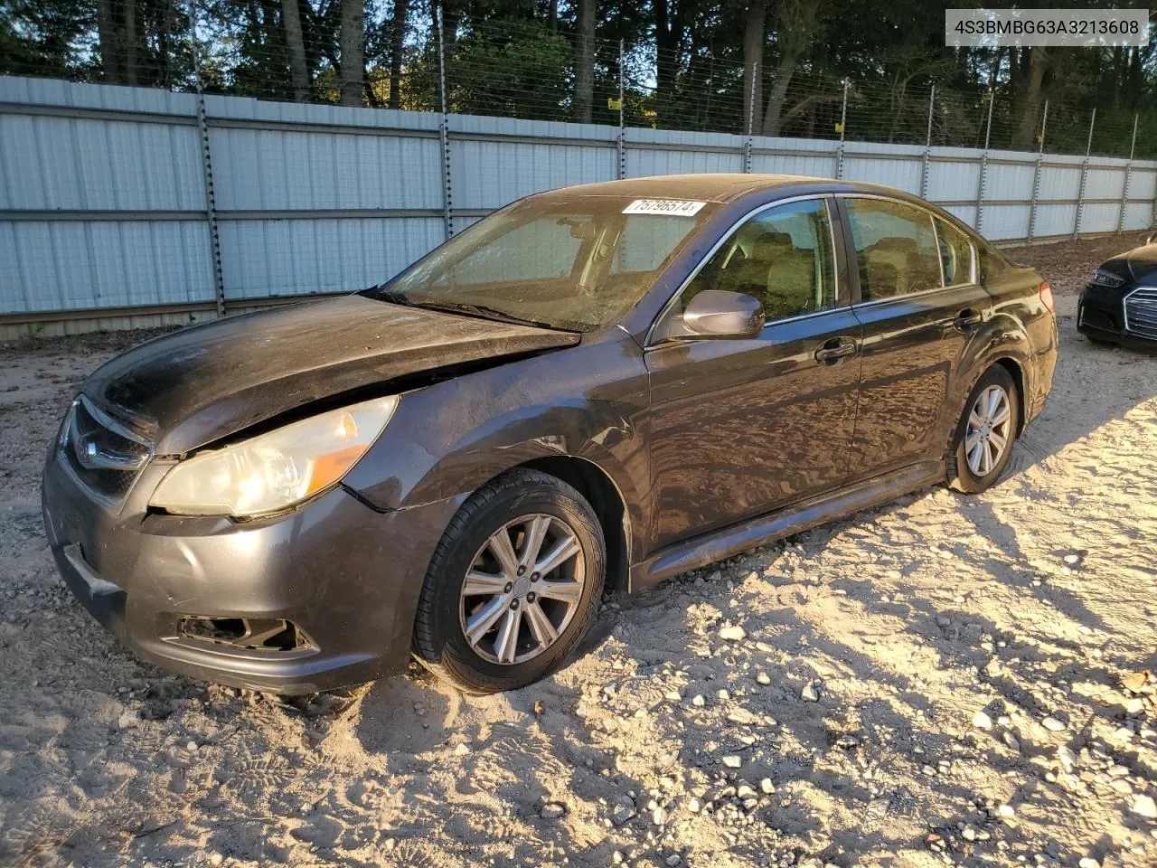 2010 Subaru Legacy 2.5I Premium VIN: 4S3BMBG63A3213608 Lot: 75796574