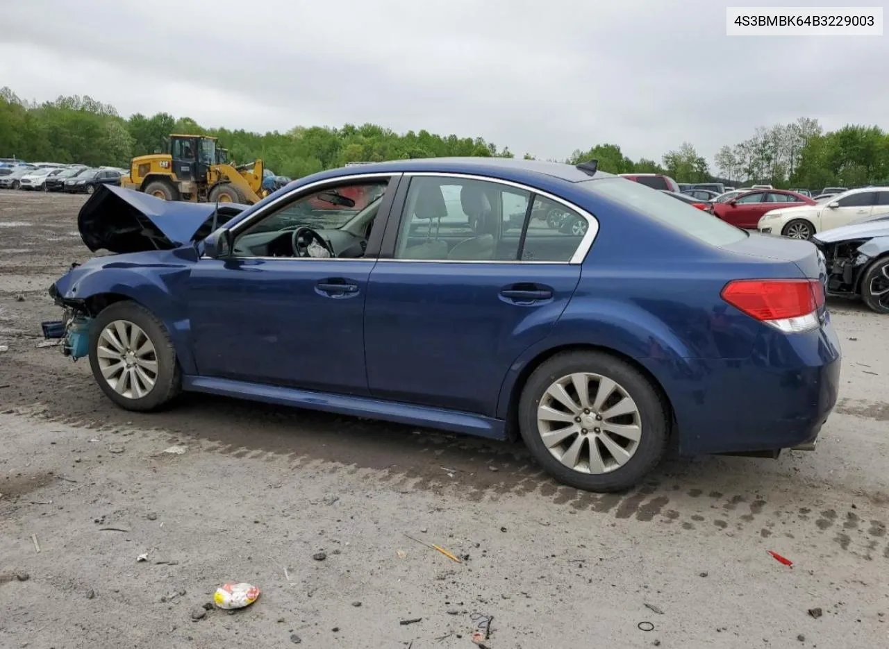 2011 Subaru Legacy 2.5I Limited VIN: 4S3BMBK64B3229003 Lot: 53739094