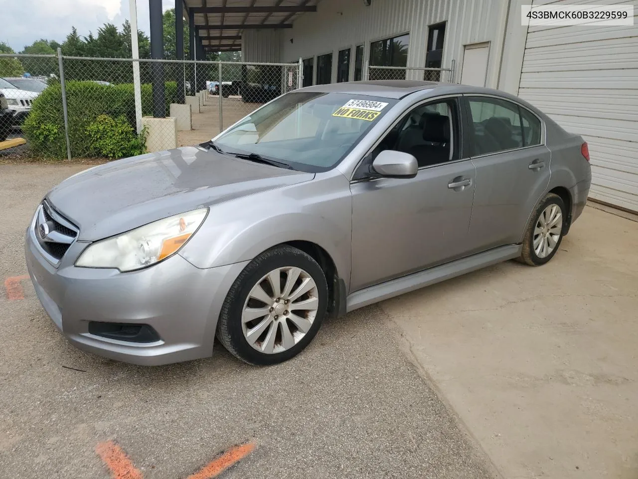 2011 Subaru Legacy 2.5I Limited VIN: 4S3BMCK60B3229599 Lot: 57496984